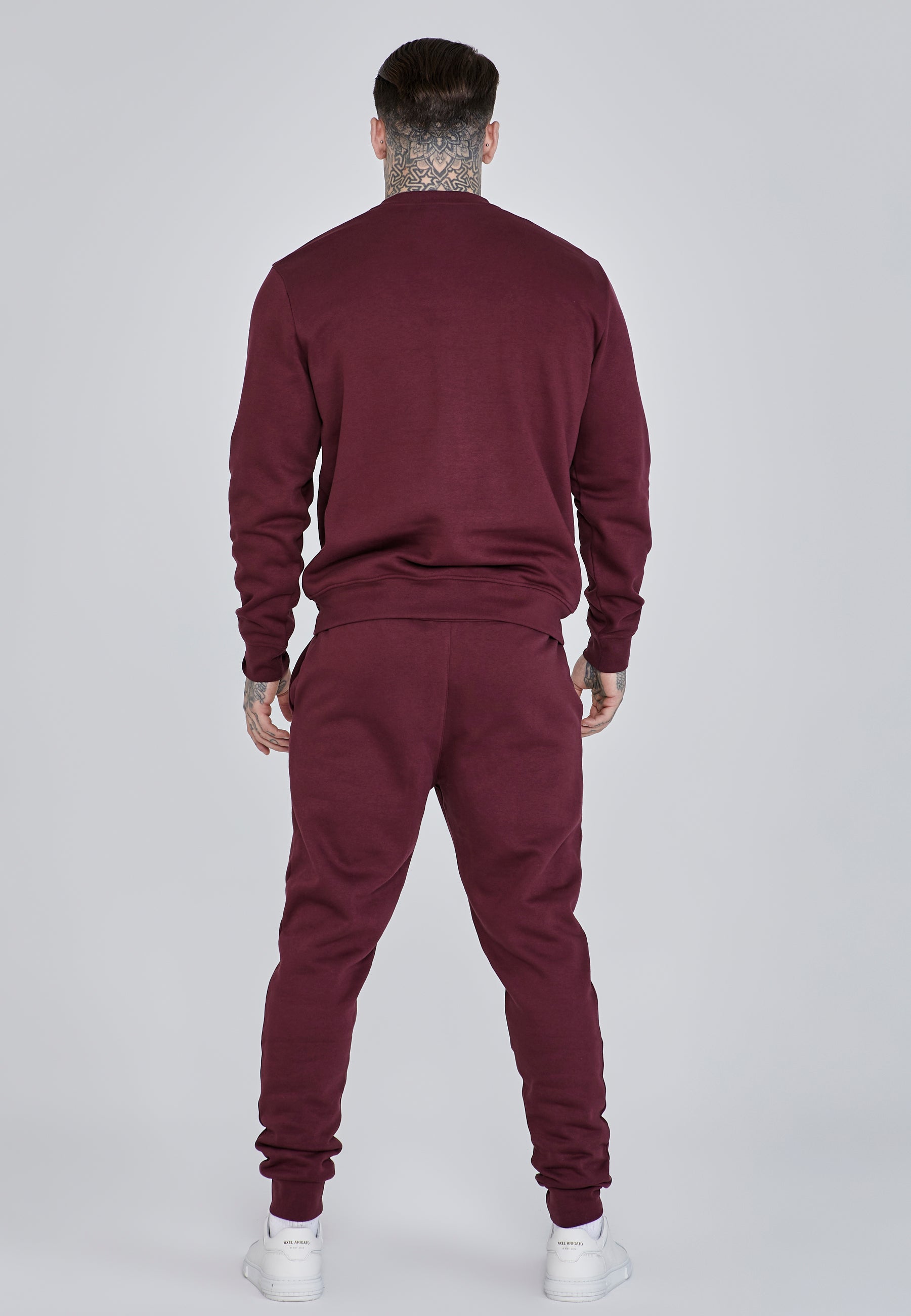 Essentials Sweater in Burgundy Sweatshirts SikSilk