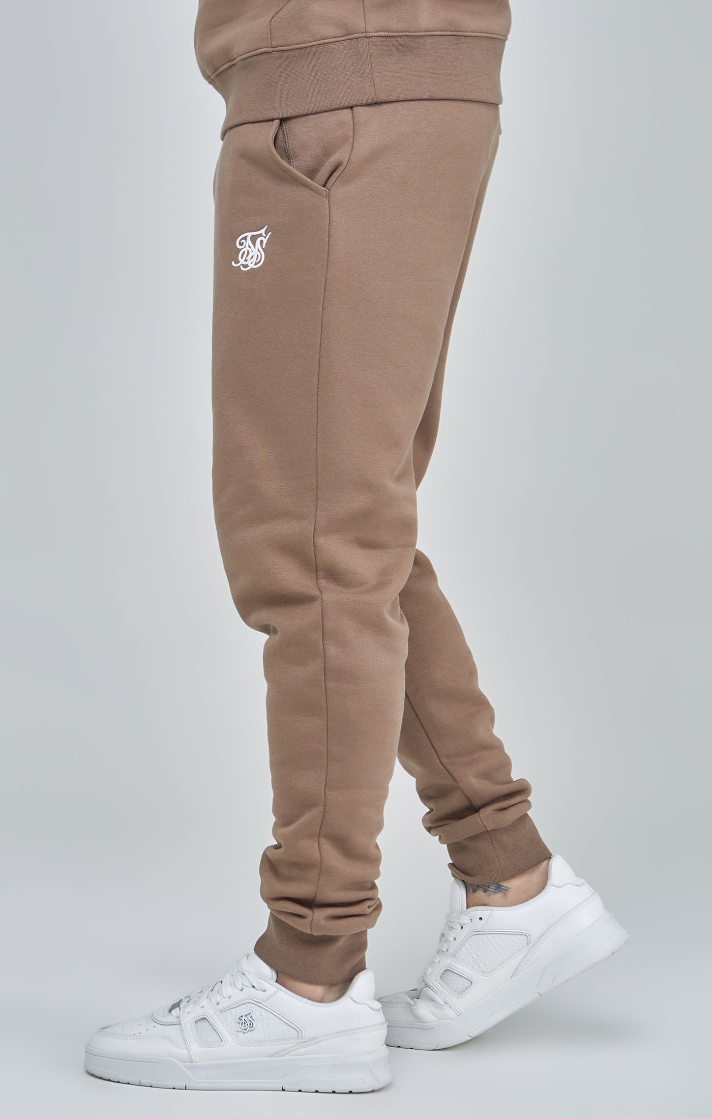Essentials Joggers in Brown Pants SikSilk