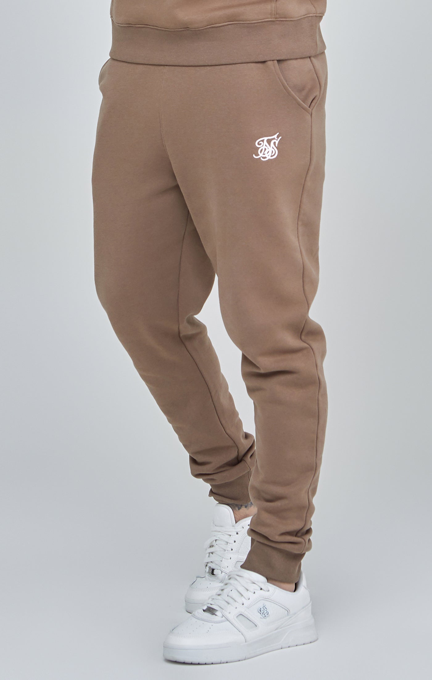 Essentials Joggers in Brown Pants SikSilk