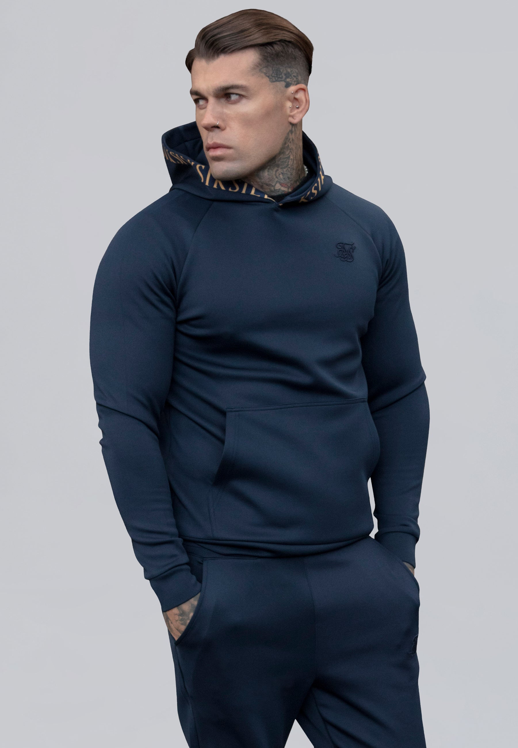 Dynamic Hoodie in Navy Hoodie SikSilk