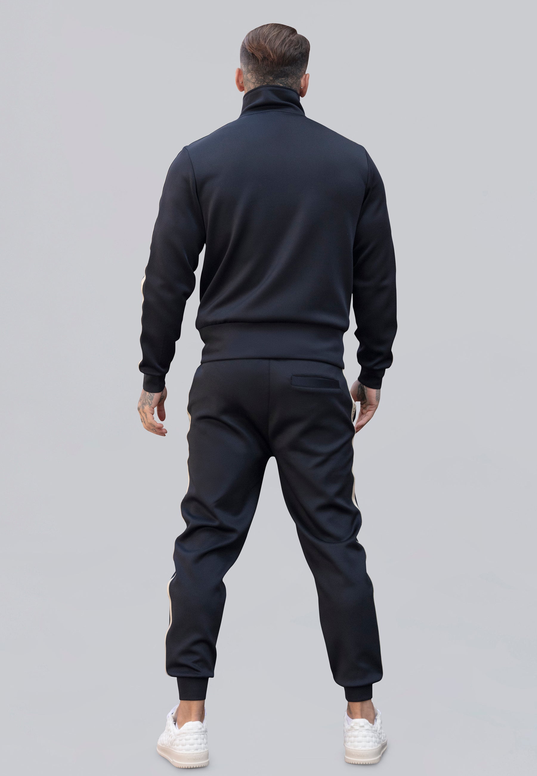 Track Top in Black Sweat Jackets SikSilk