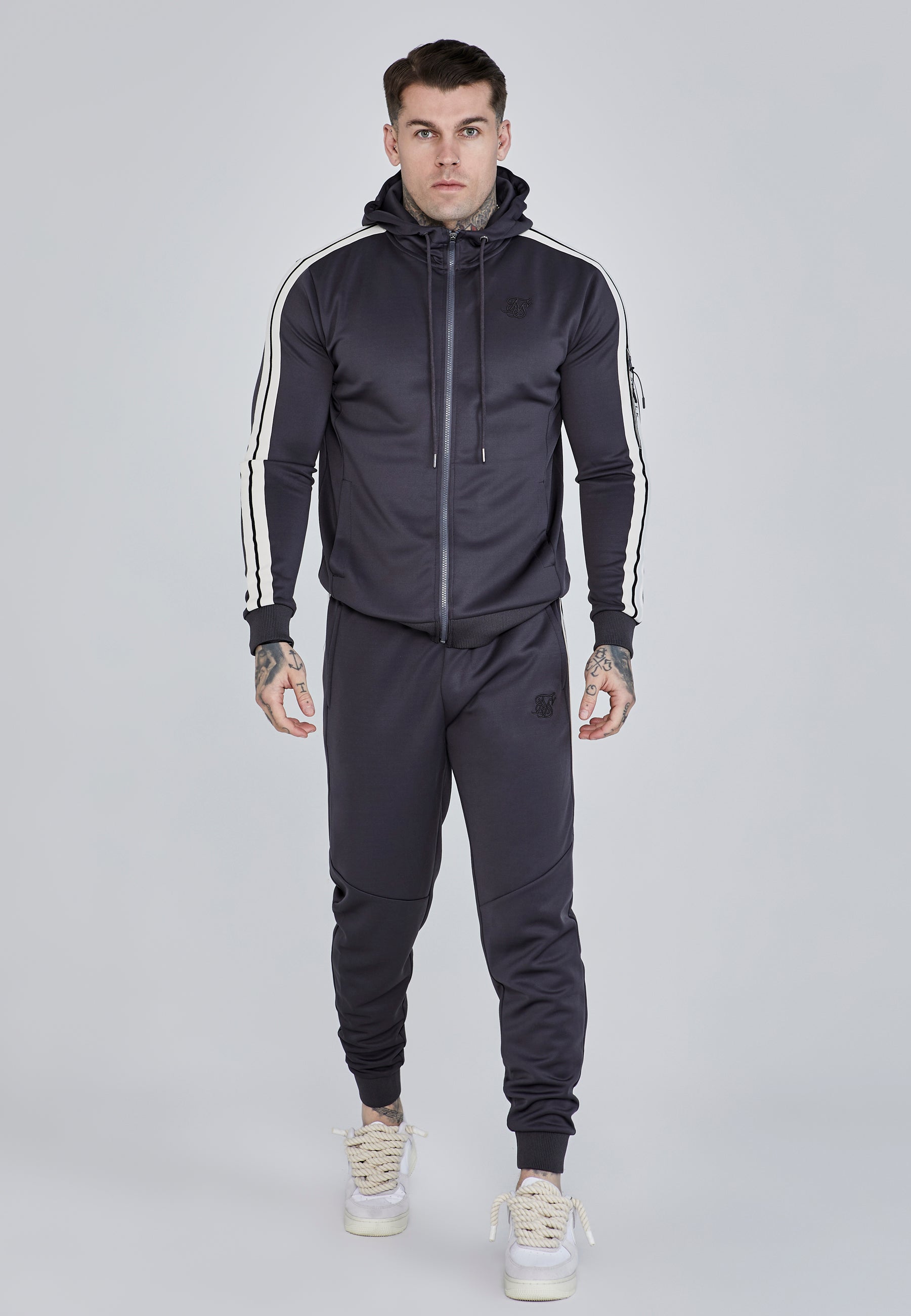 Relaxed Fit Joggers in Grey Pants SikSilk