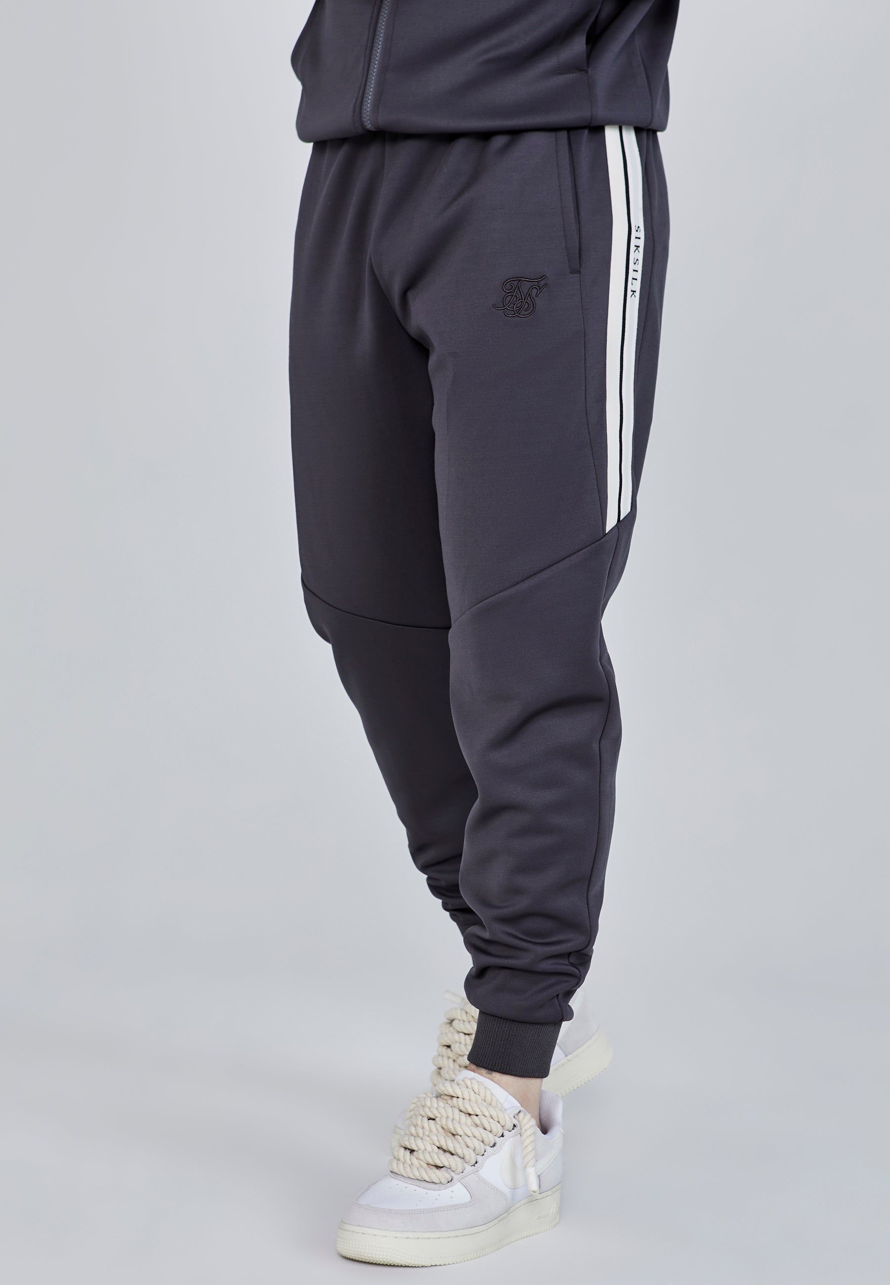Relaxed Fit Joggers in Grey Pants SikSilk