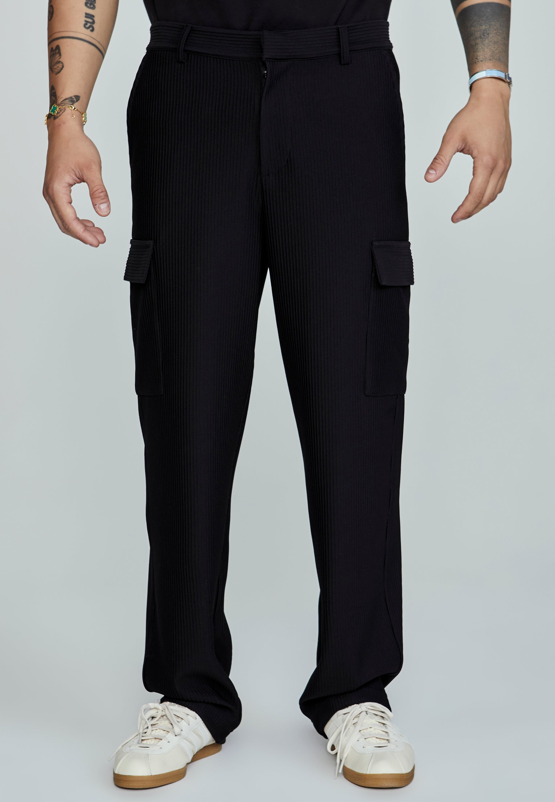 Cargo Pants in Black Pants SikSilk