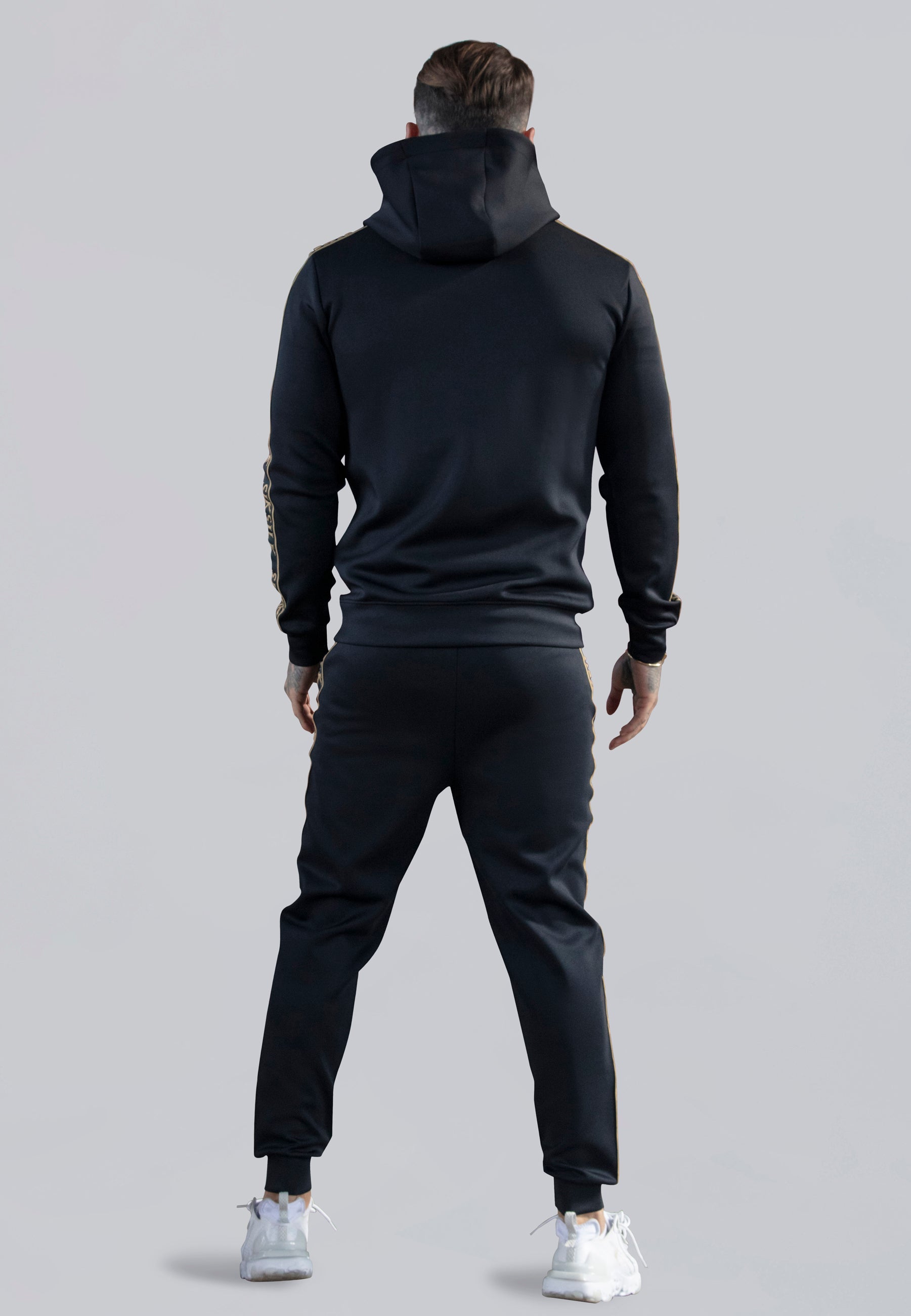 Muscle Fit Joggers in Black Pants SikSilk