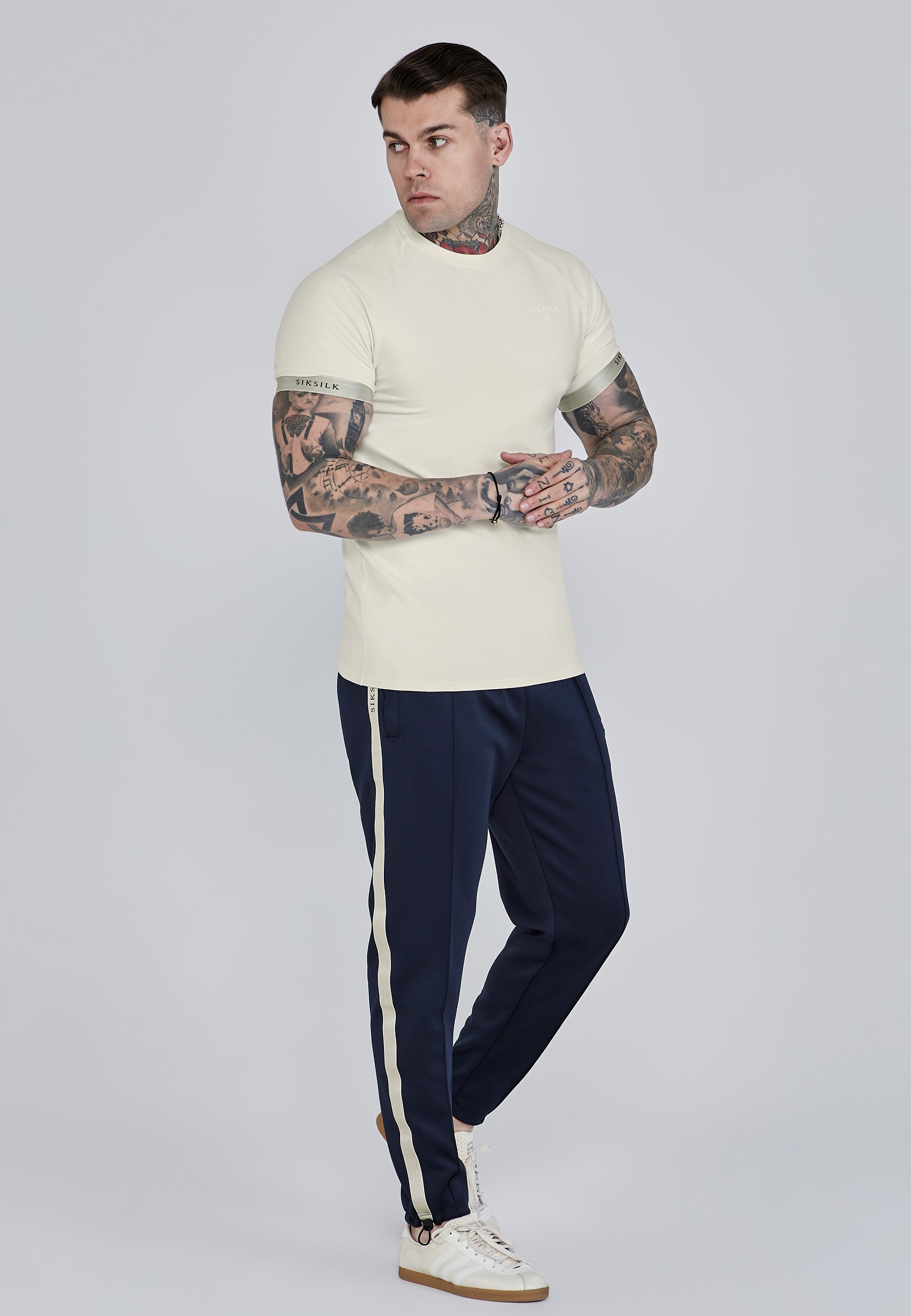 Tech T-shirt in ecru T-shirts SikSilk