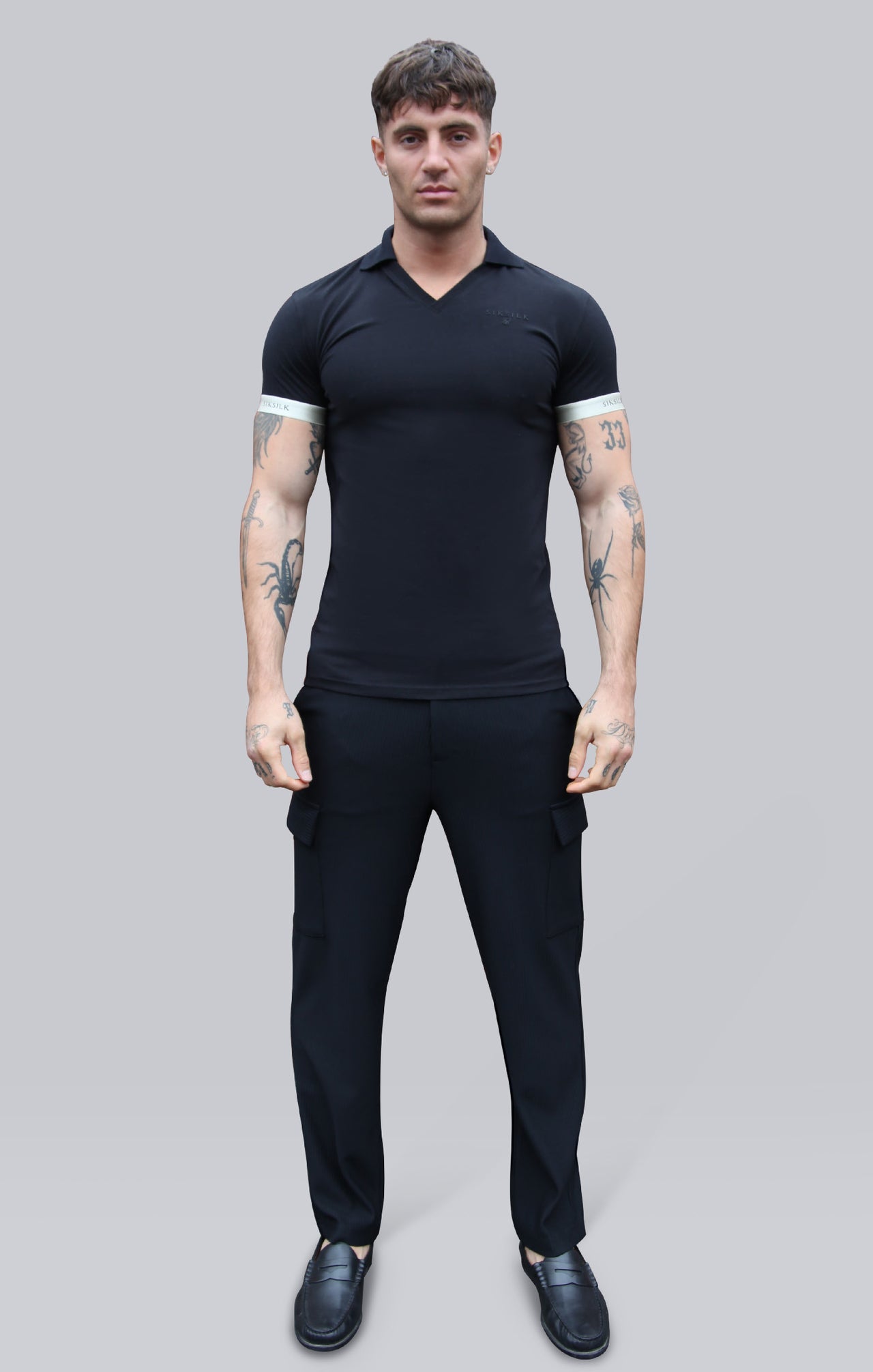 Polo T-Shirt in Black T-Shirts SikSilk