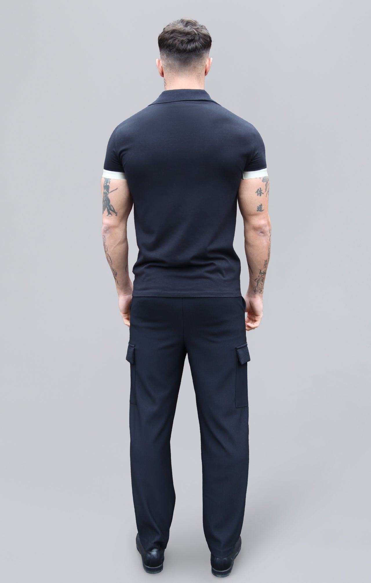 Polo T-Shirt in Black T-Shirts SikSilk