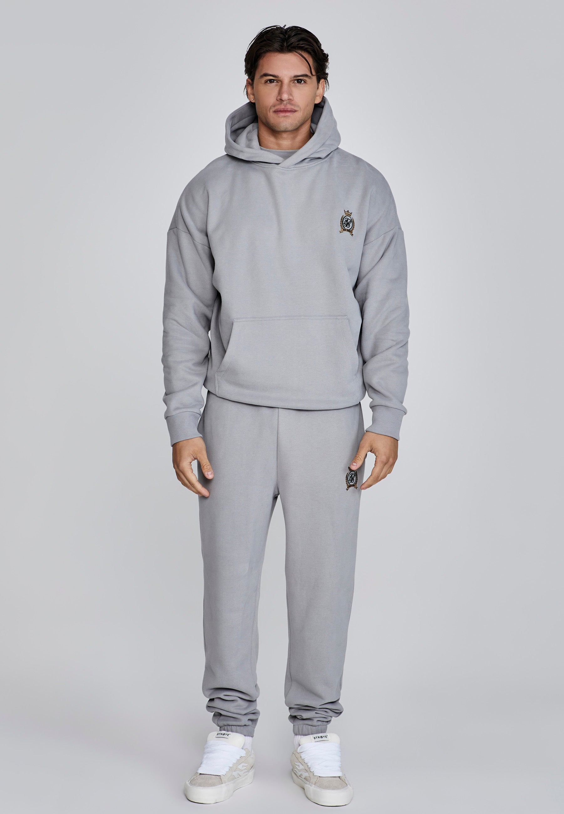 Relaxed Fit Joggers in Grey Pants SikSilk