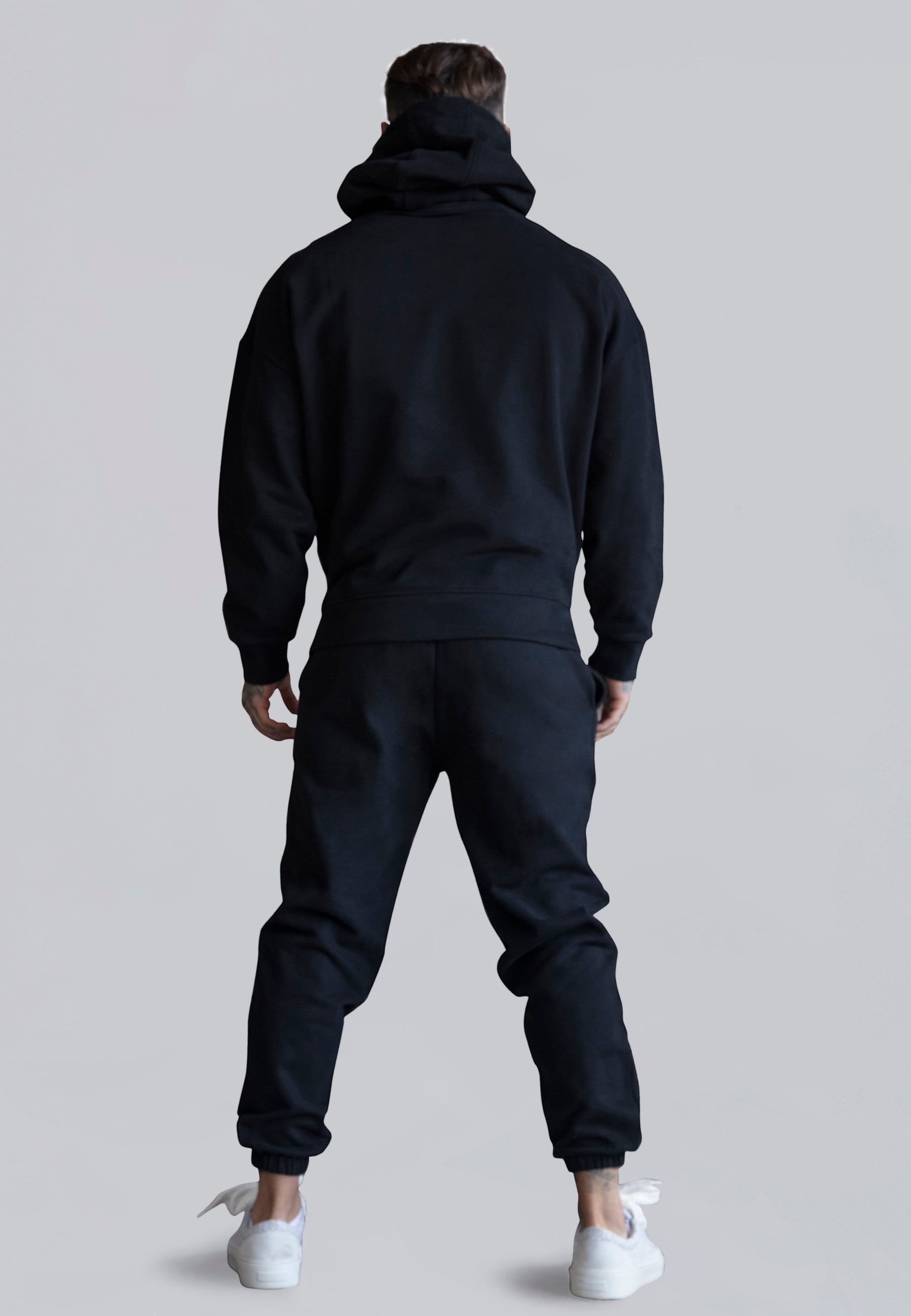 Relaxed Fit Joggers in Black Pants SikSilk