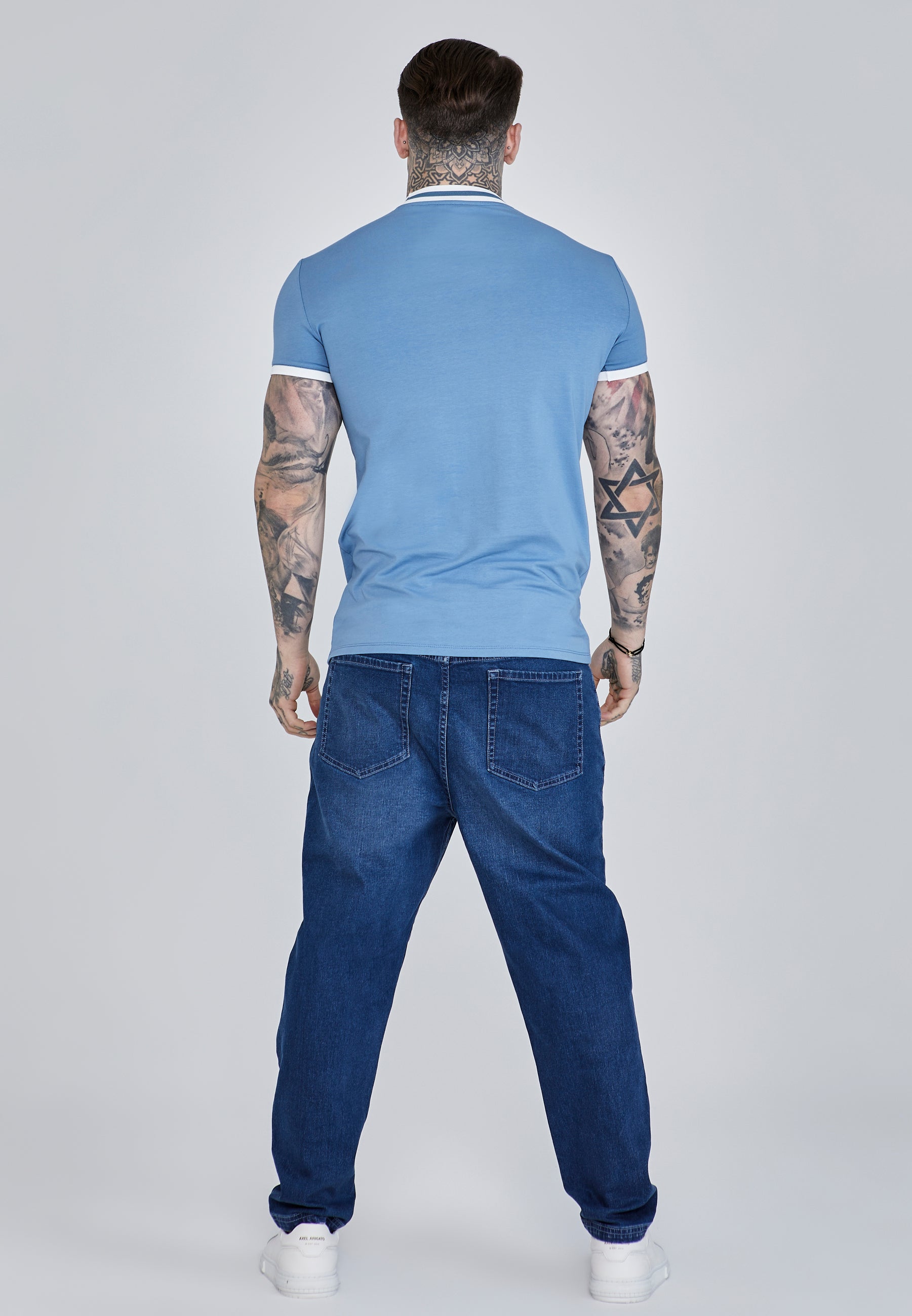 Ringer T-Shirt in Blue T-Shirts SikSilk