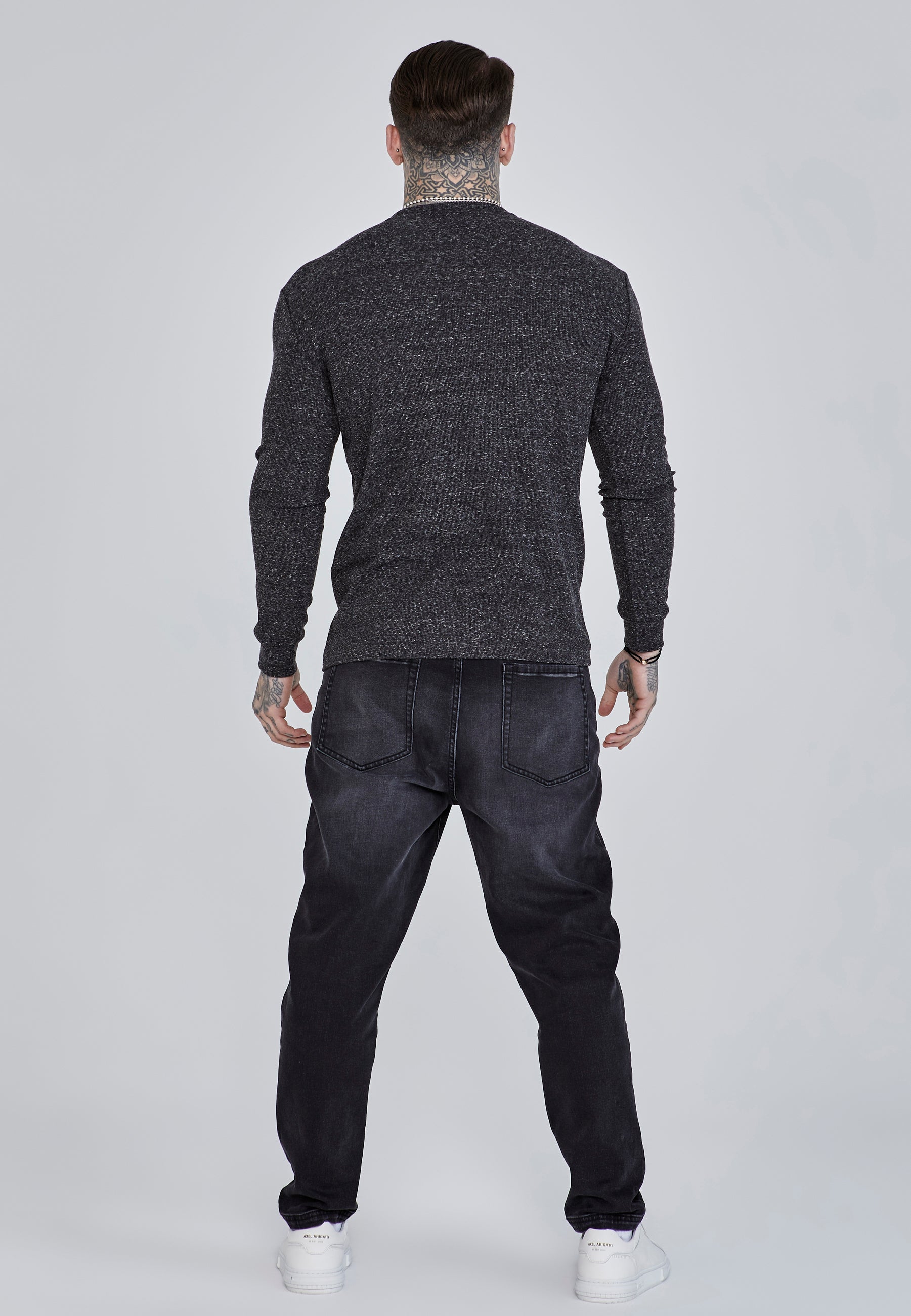 Long Sleeve T-Shirt in Black T-Shirts SikSilk