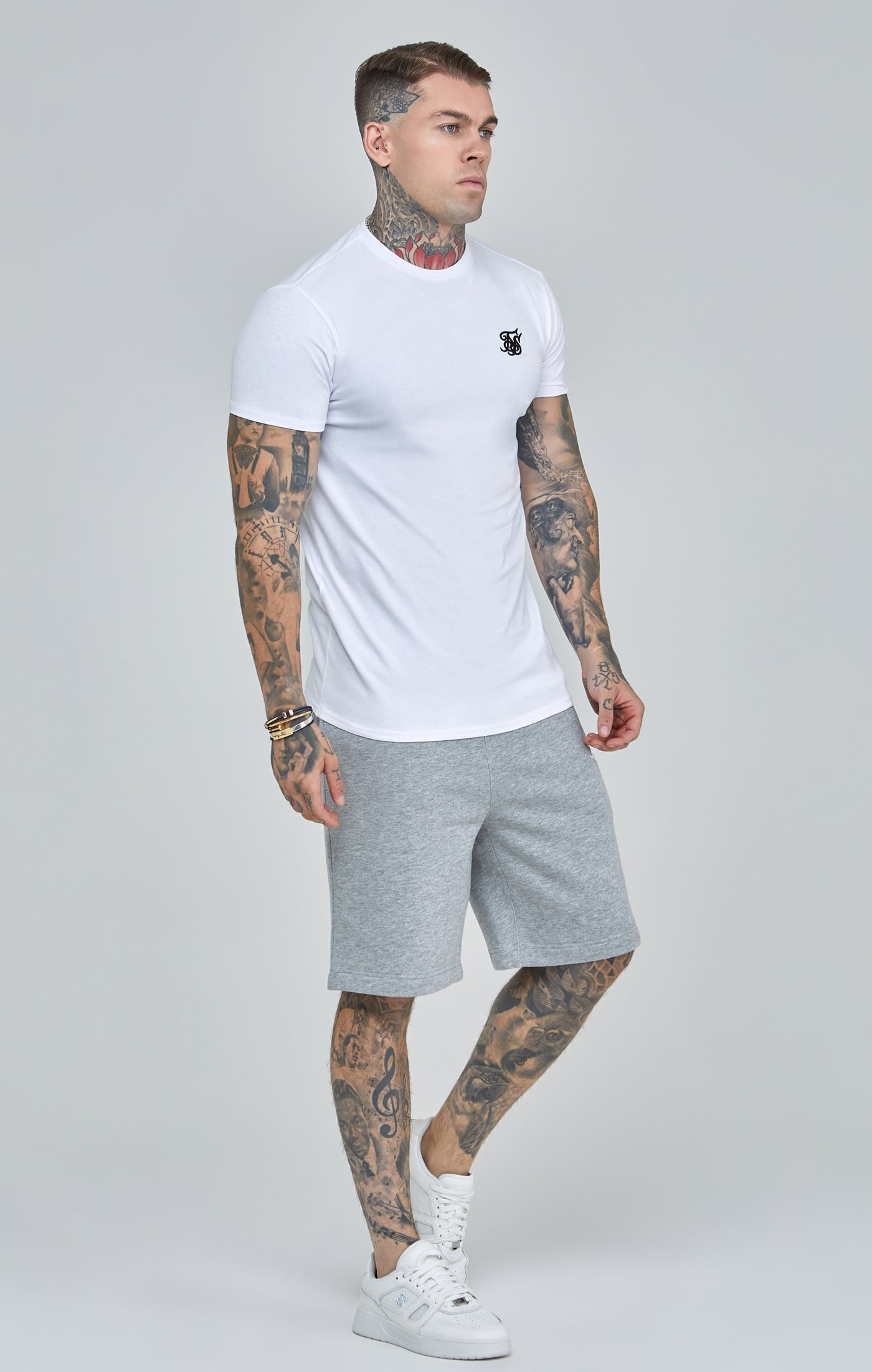 Essentials T-Shirt in White T-Shirts SikSilk
