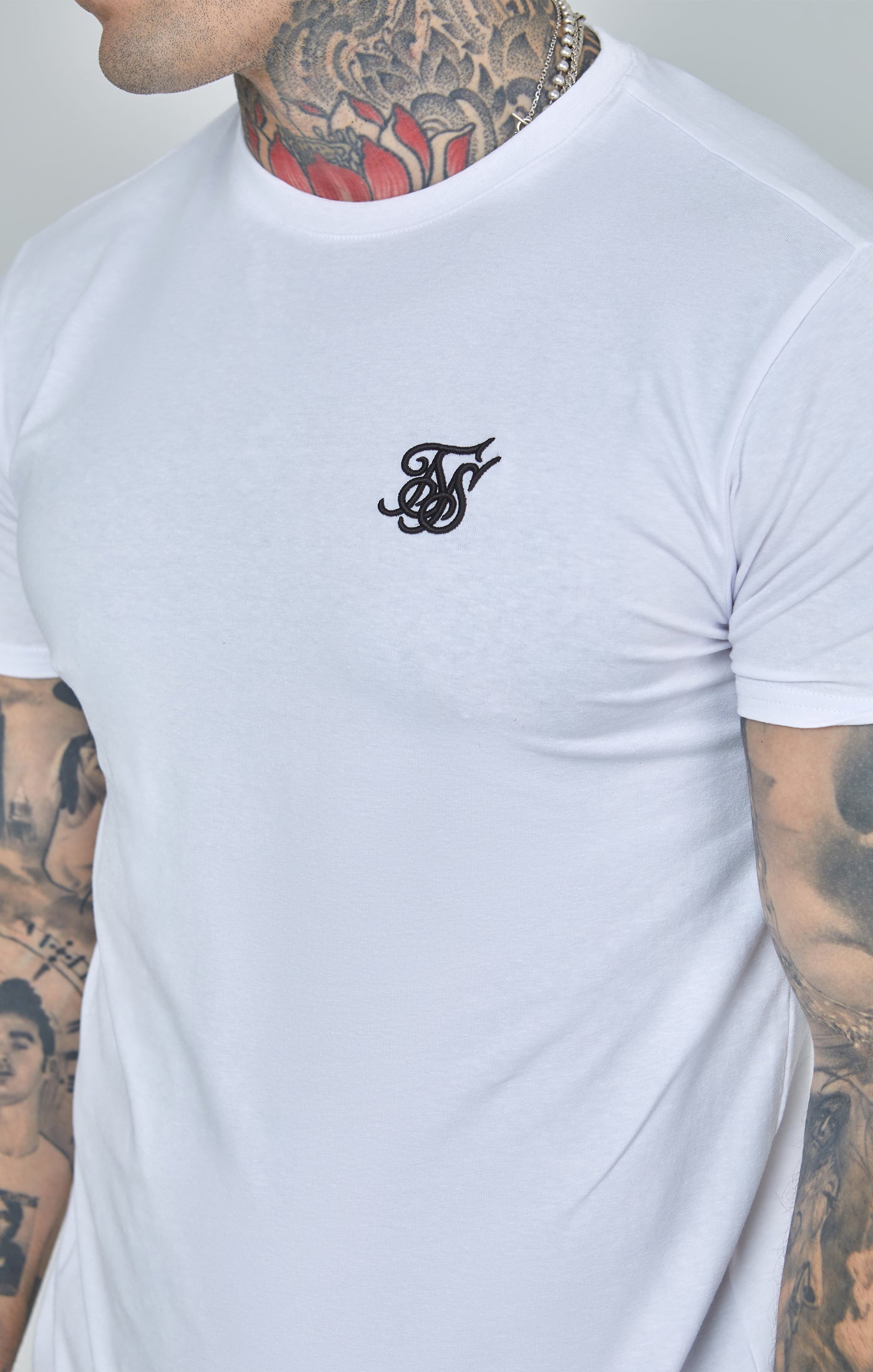 Essentials T-Shirt in White T-Shirts SikSilk