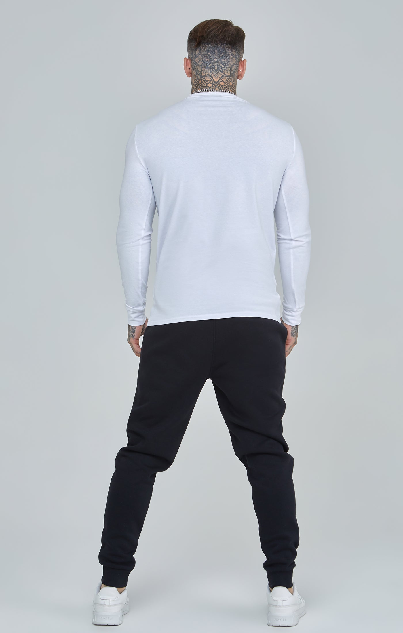 Essentials Long Sleeve T-Shirt in White T-Shirts SikSilk