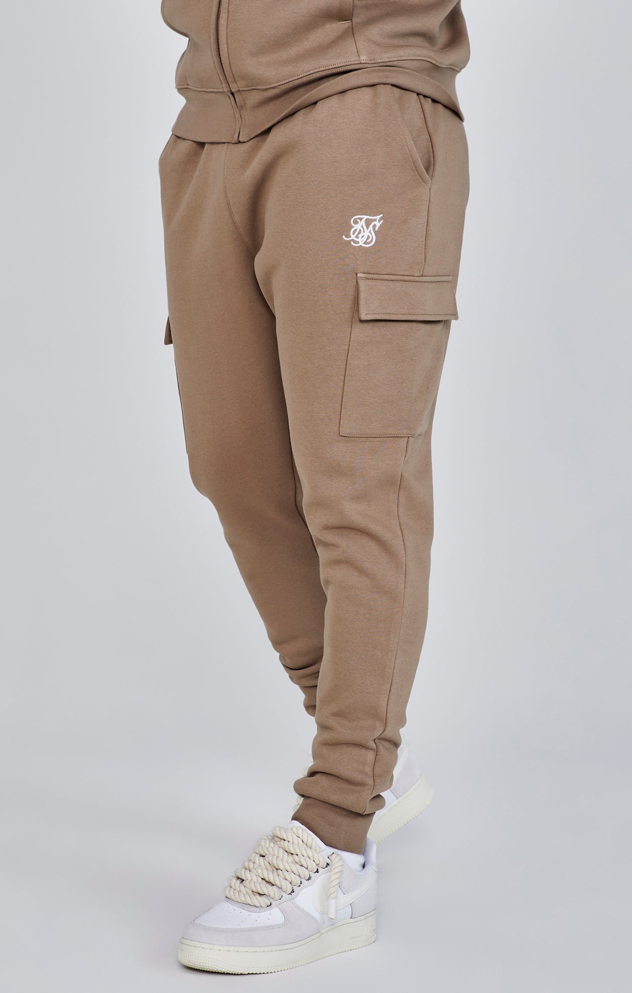 Essentials Cargo Joggers in Brown Pants SikSilk