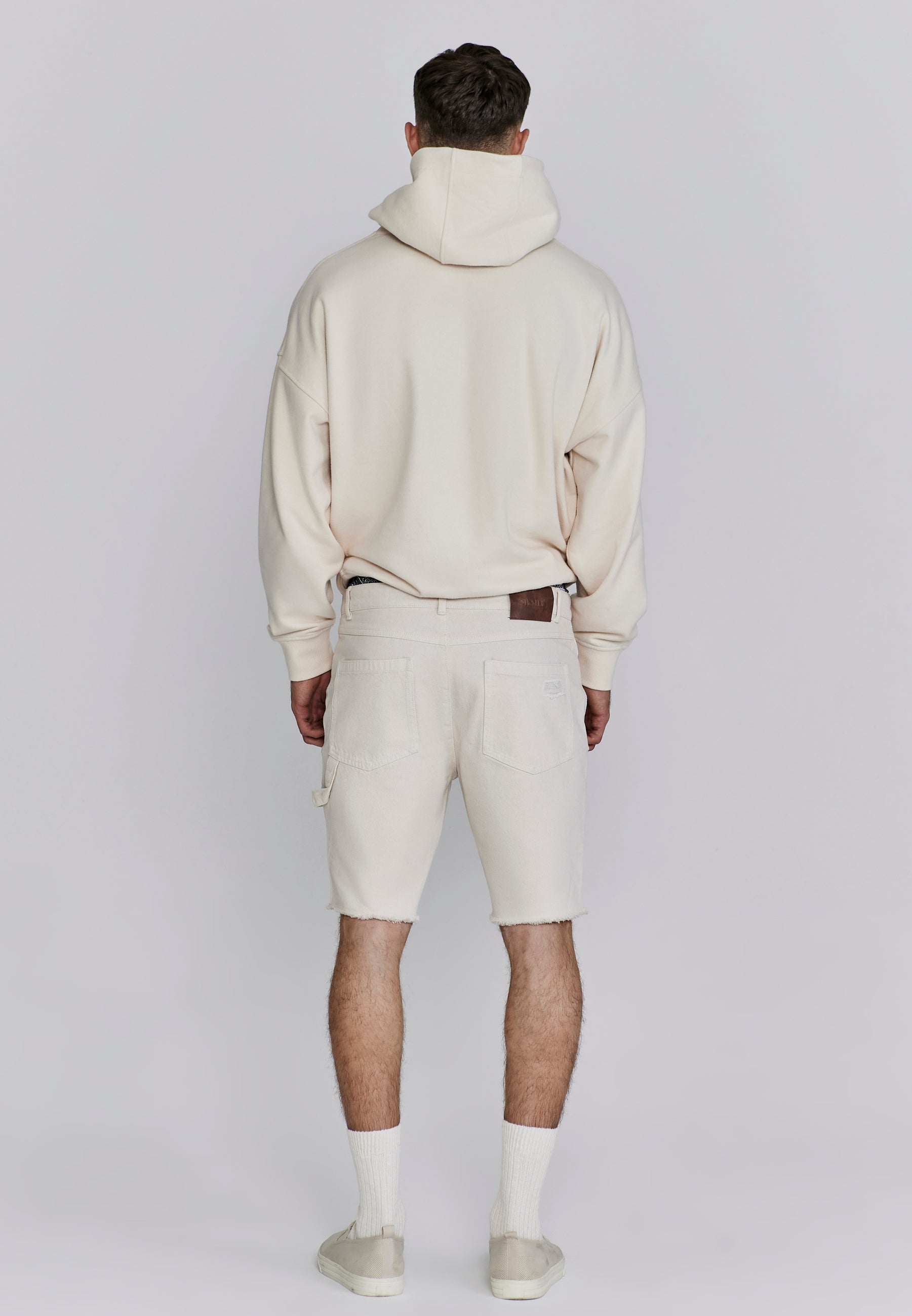 Applique Hoodie in Ecru Hoodie SikSilk