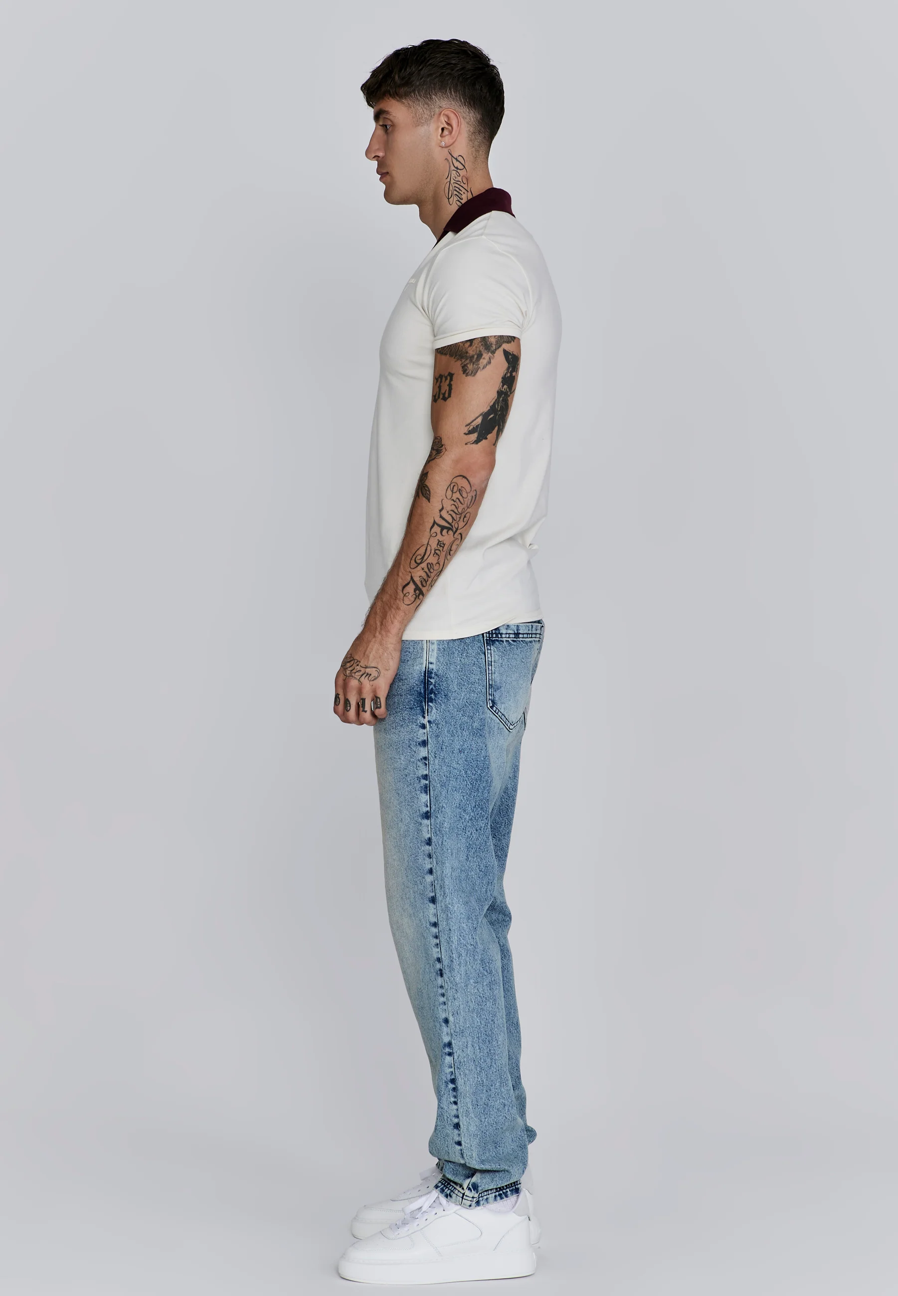 Polo T-shirt in ecru Polos SikSilk