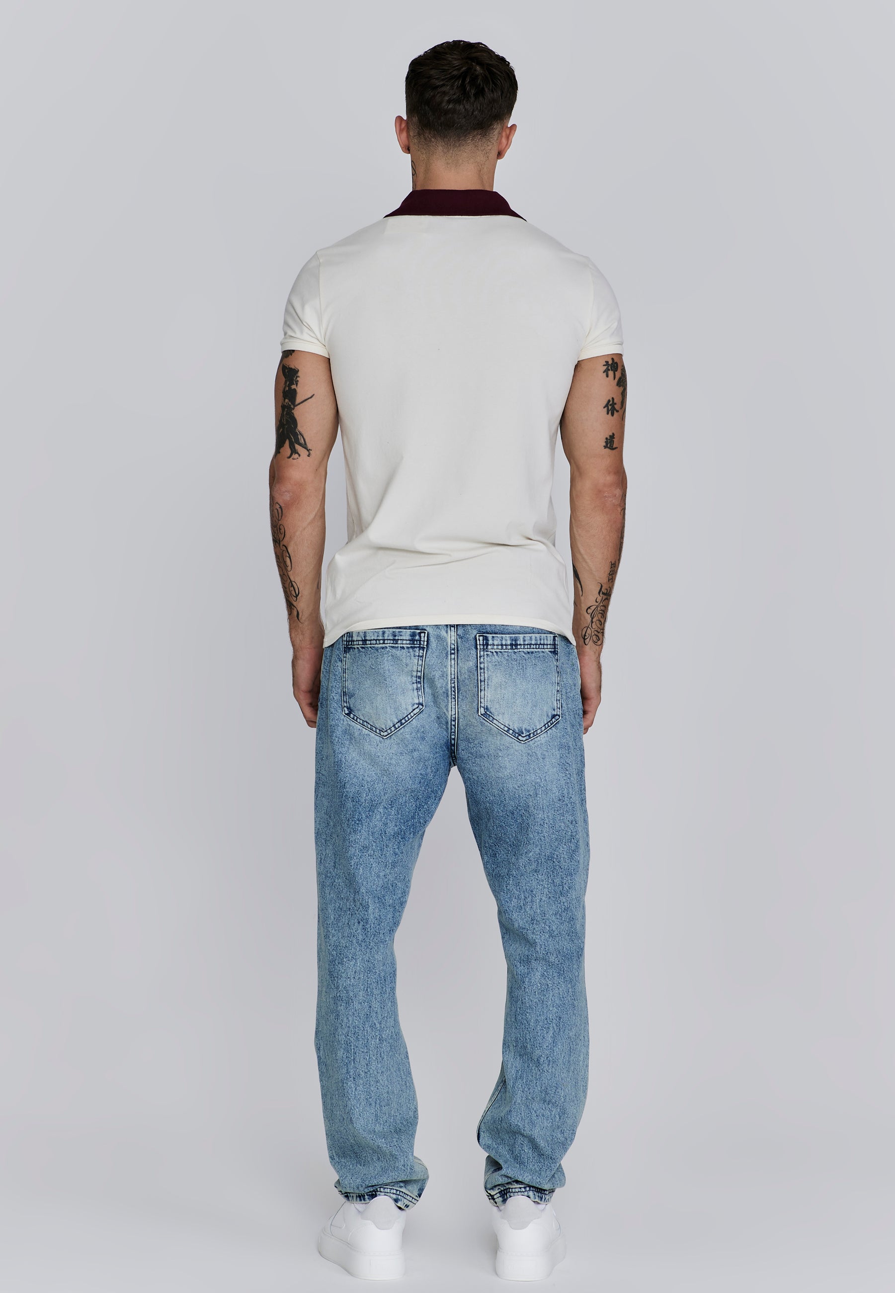 Polo T-shirt in ecru Polos SikSilk
