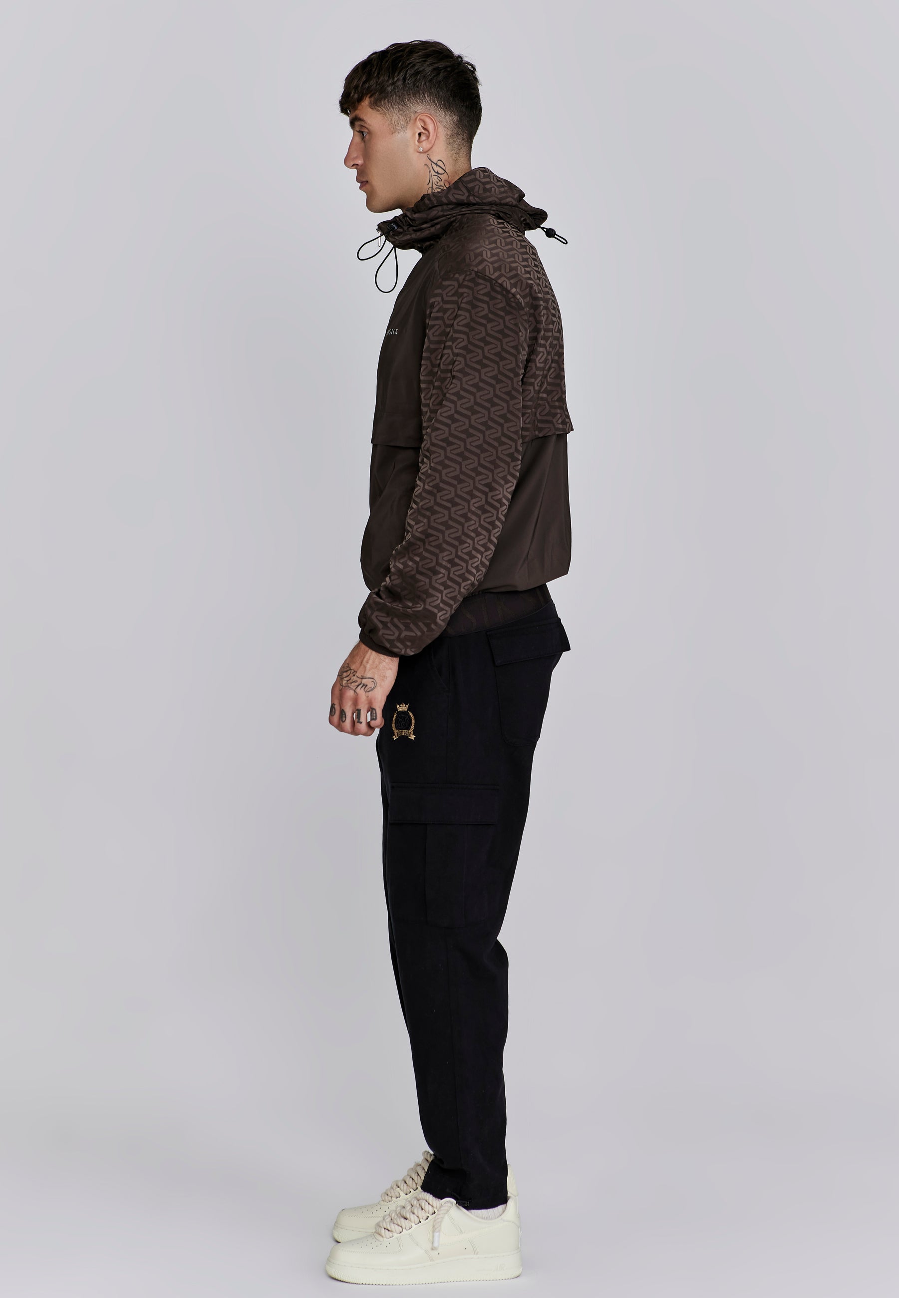 Aop Windbreaker in Brown Jackets SikSilk