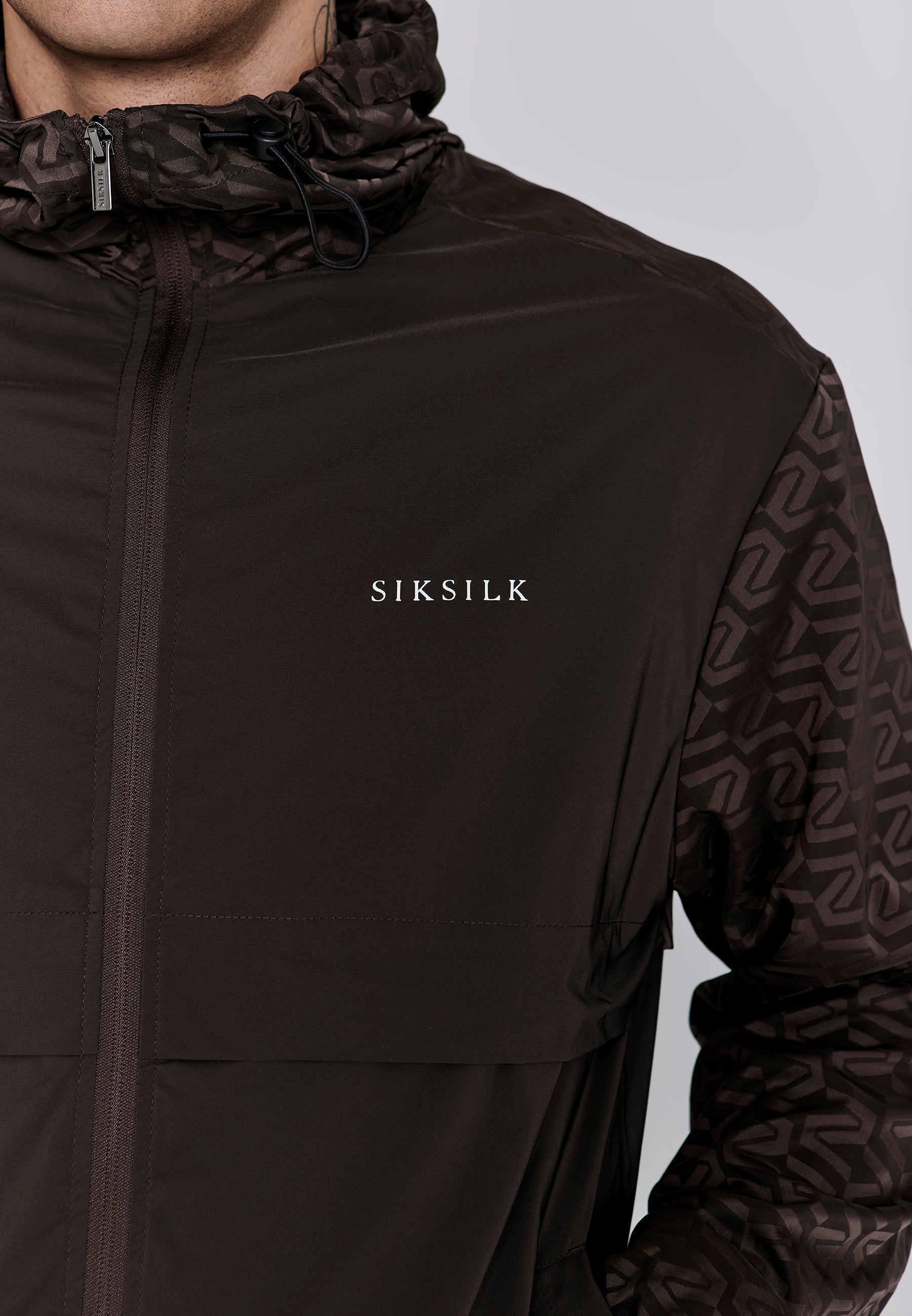 Aop Windbreaker in Brown Jackets SikSilk