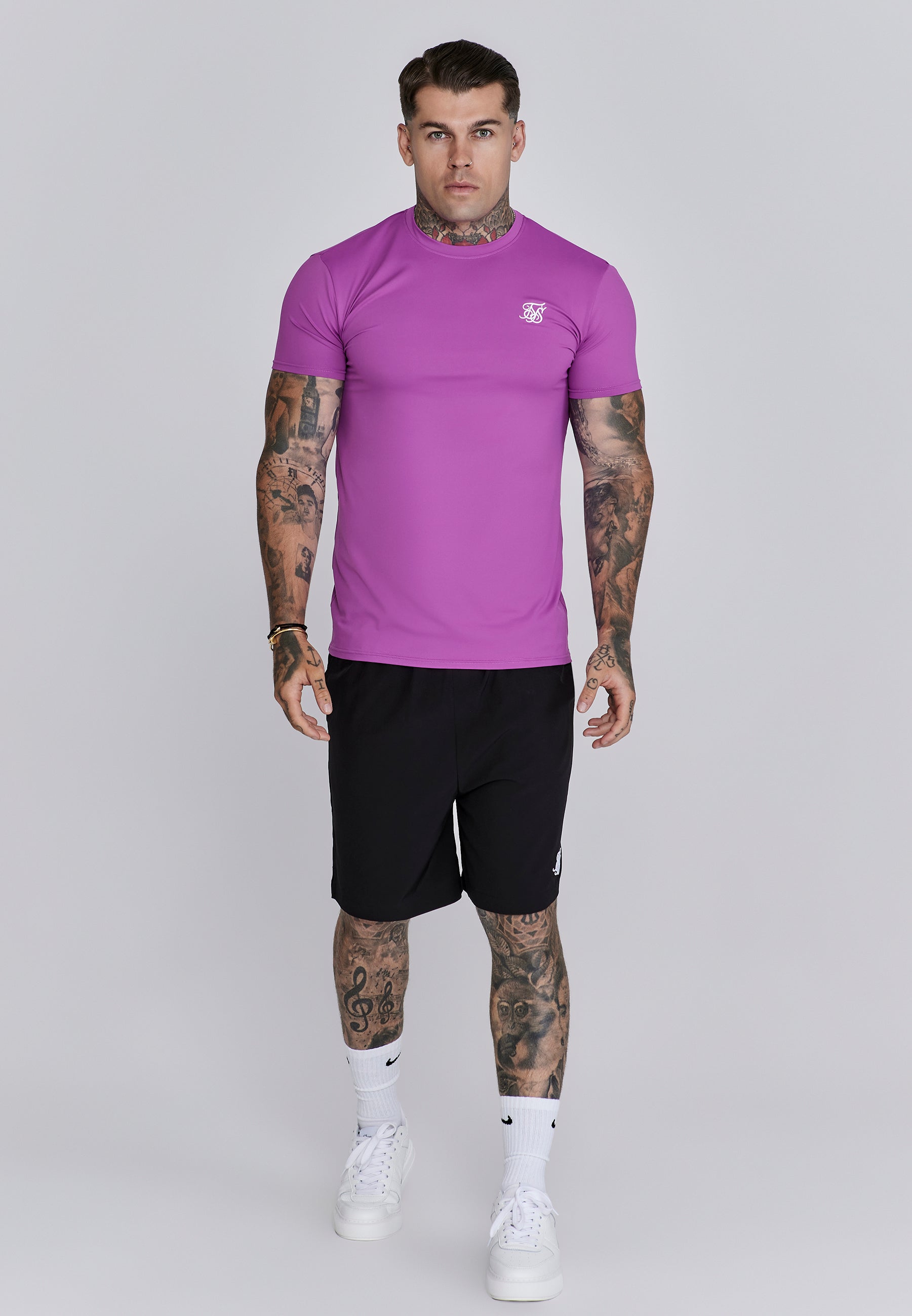 Muscle Fit T-Shirt in Pink T-Shirts SikSilk