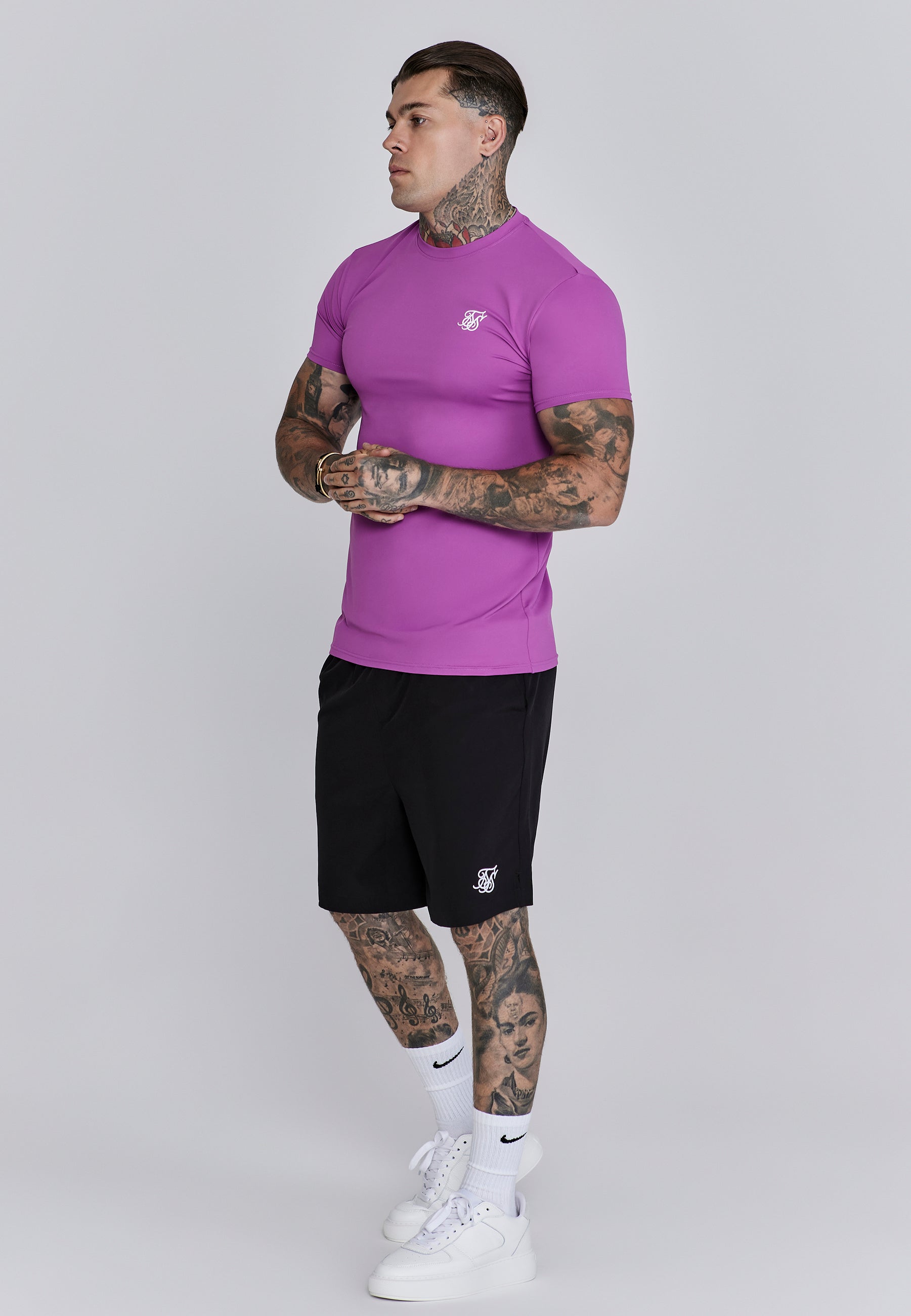 Muscle Fit T-Shirt in Pink T-Shirts SikSilk