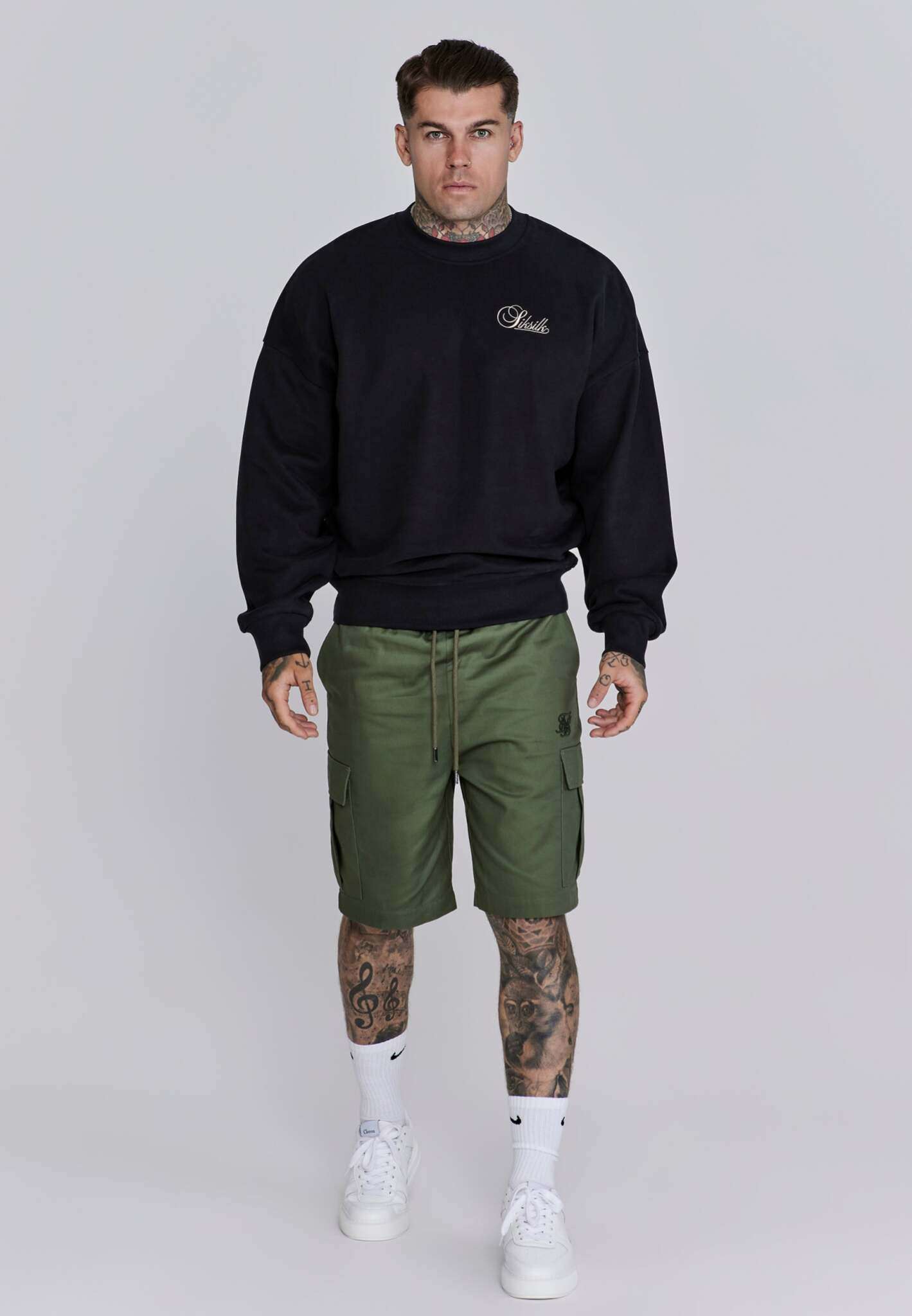 Cargo Shorts in Green Shorts SikSilk