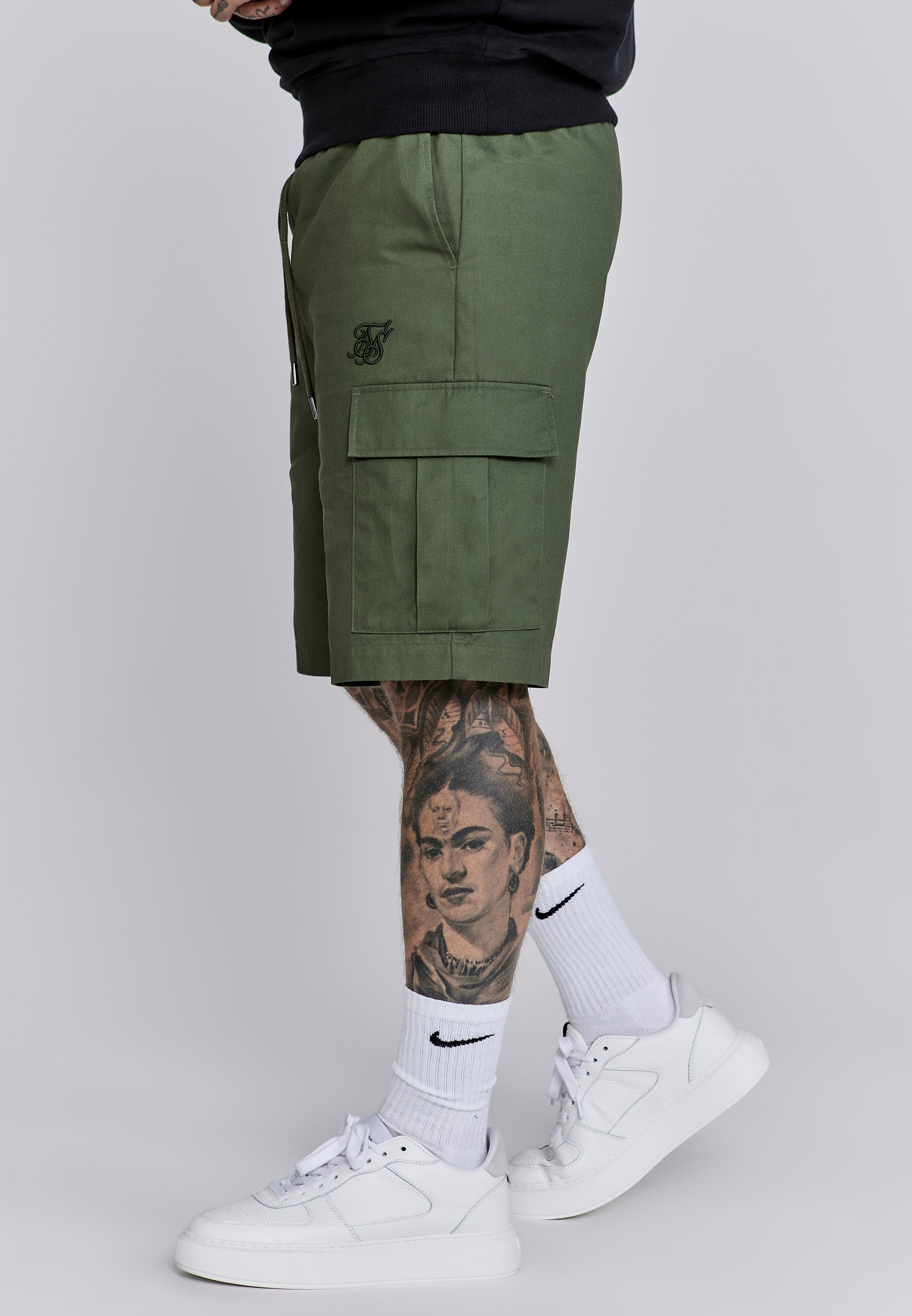 Cargo Shorts in Green Shorts SikSilk