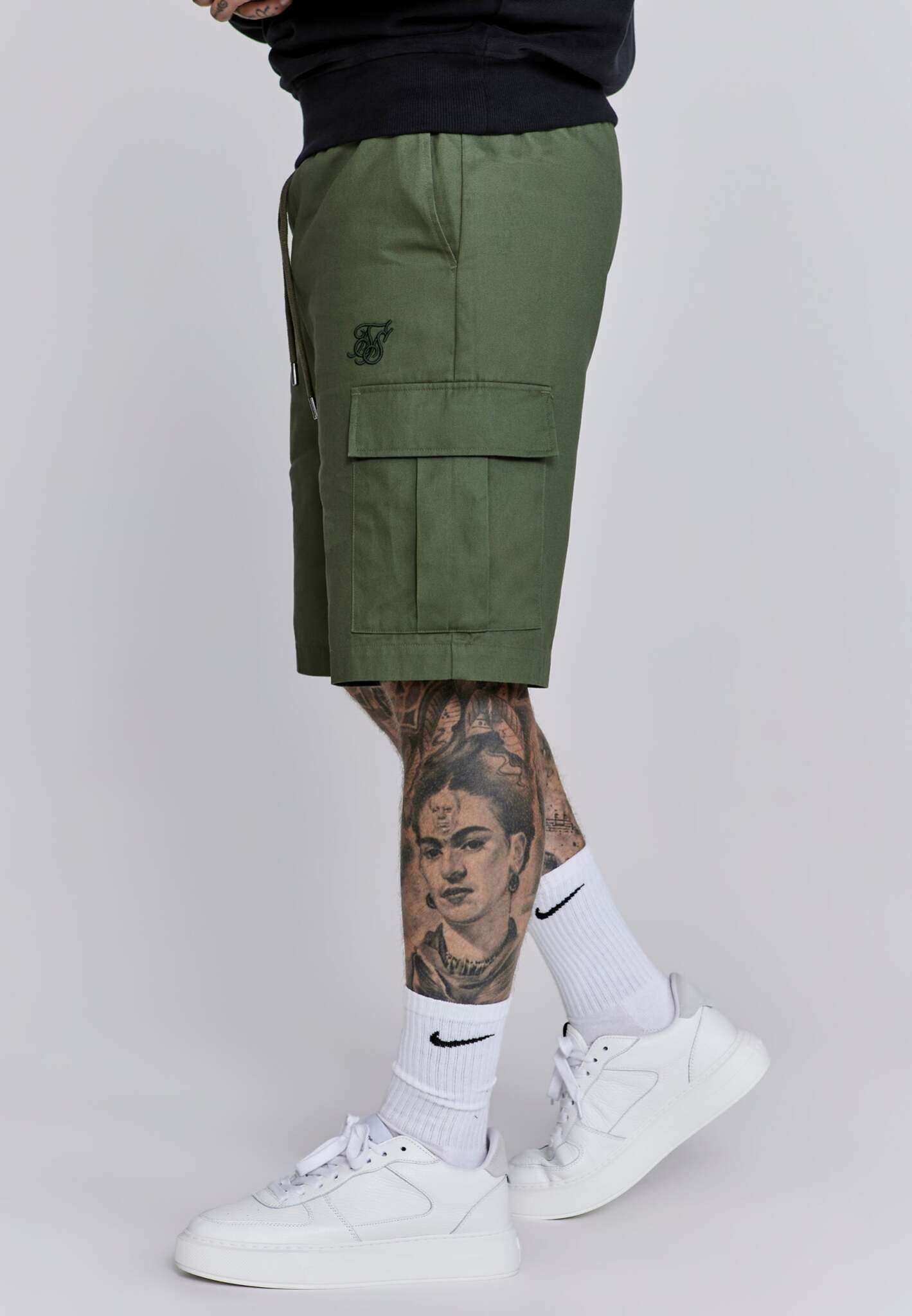 Cargo Shorts in Green Shorts SikSilk