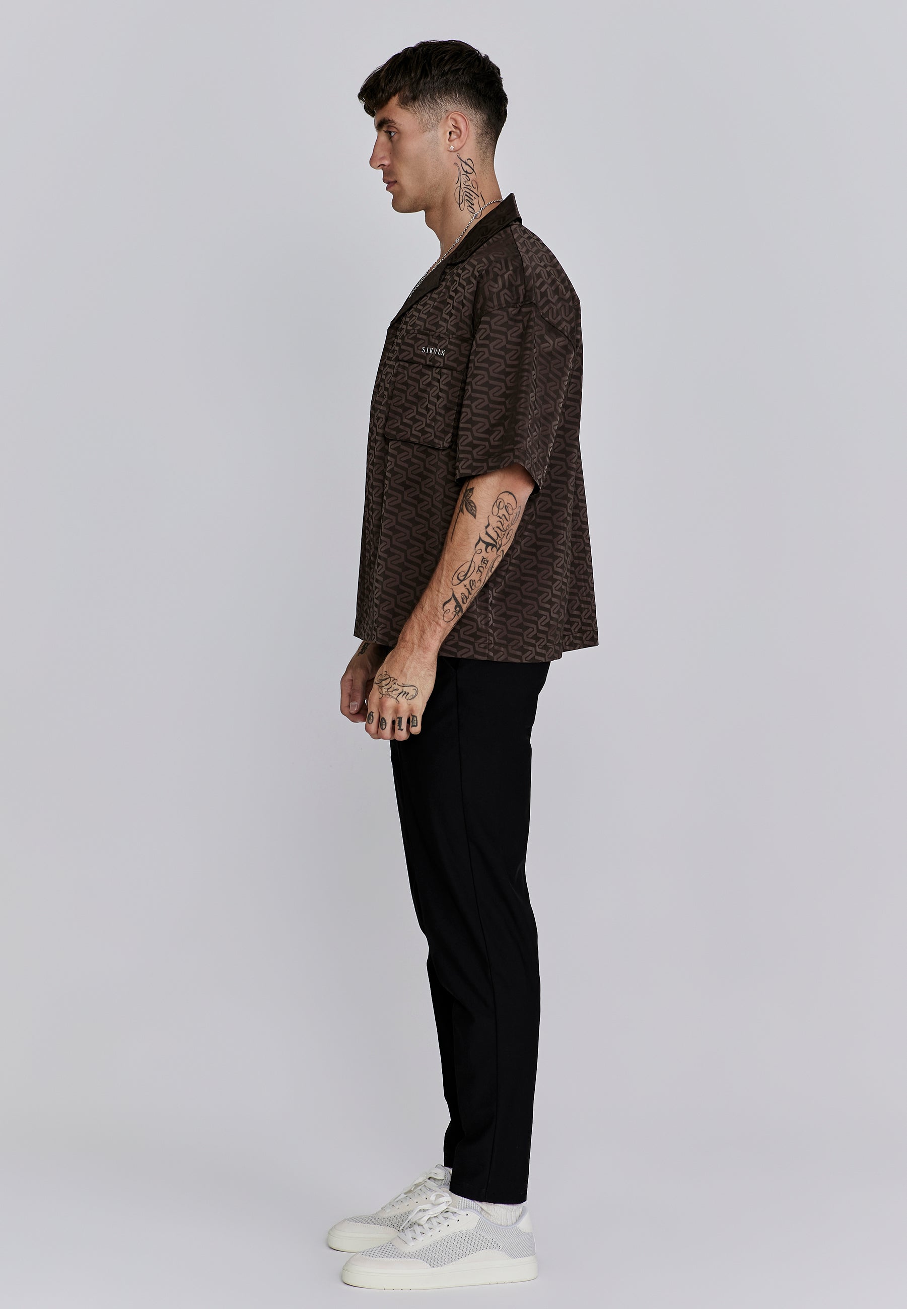 Utility Shirt in Brown Shirts SikSilk