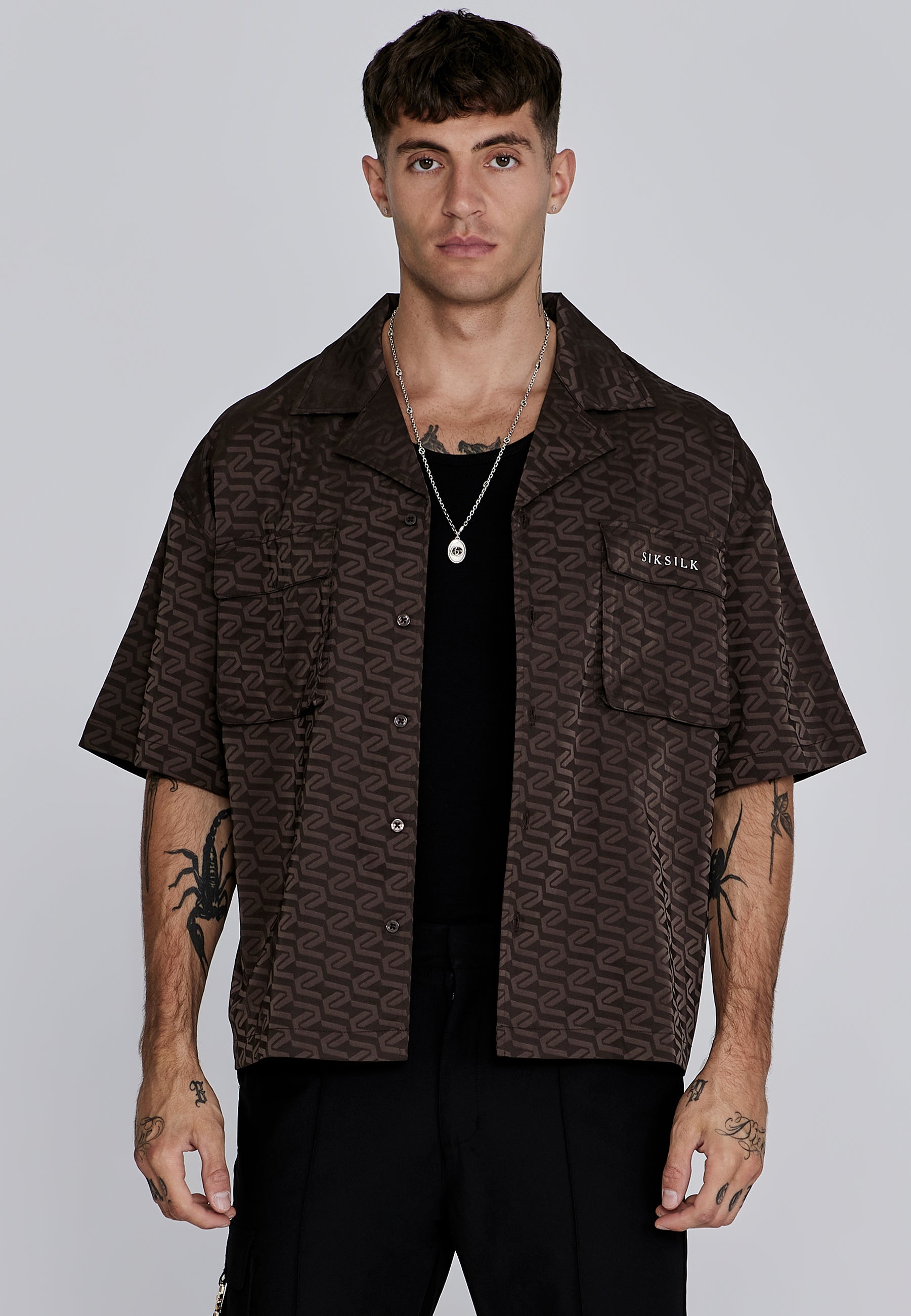 Utility Shirt in Brown Shirts SikSilk