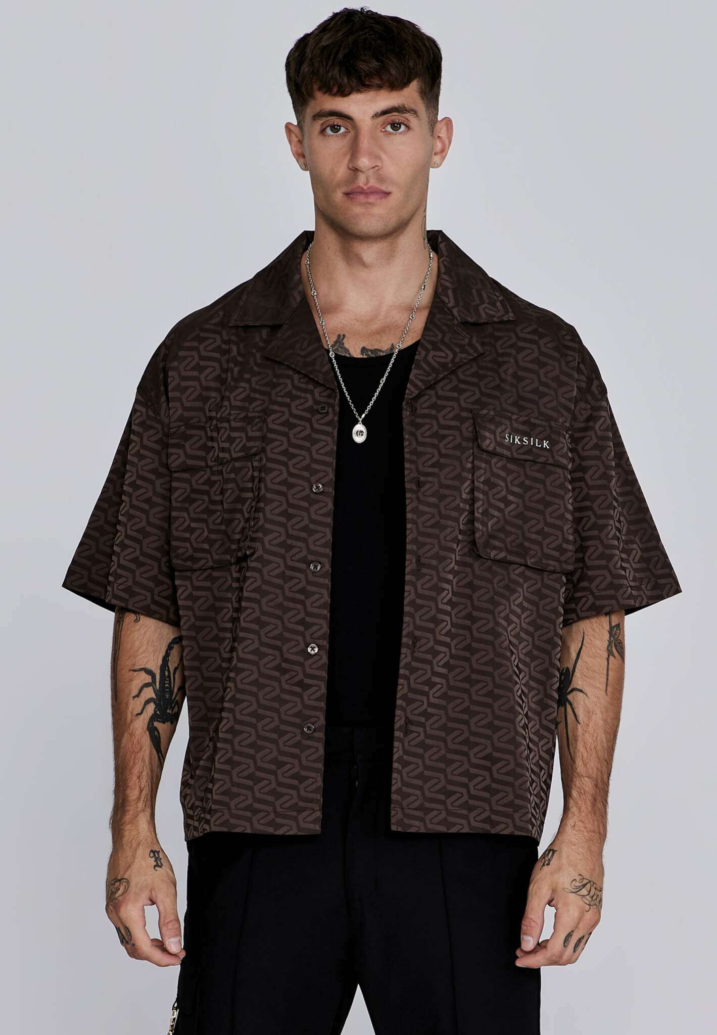 Utility Shirt in Brown Shirts SikSilk