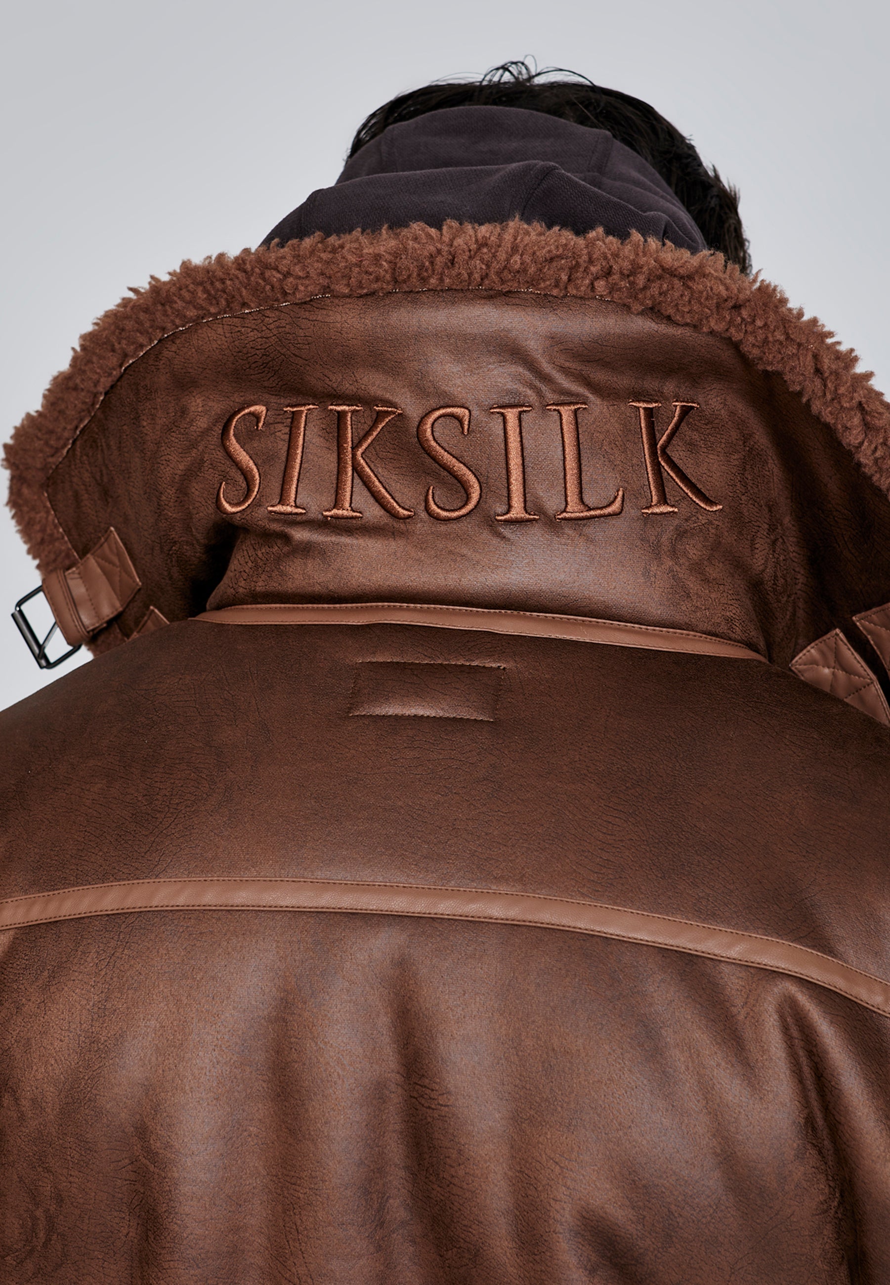 Aviator Jacket in Brown Jackets SikSilk