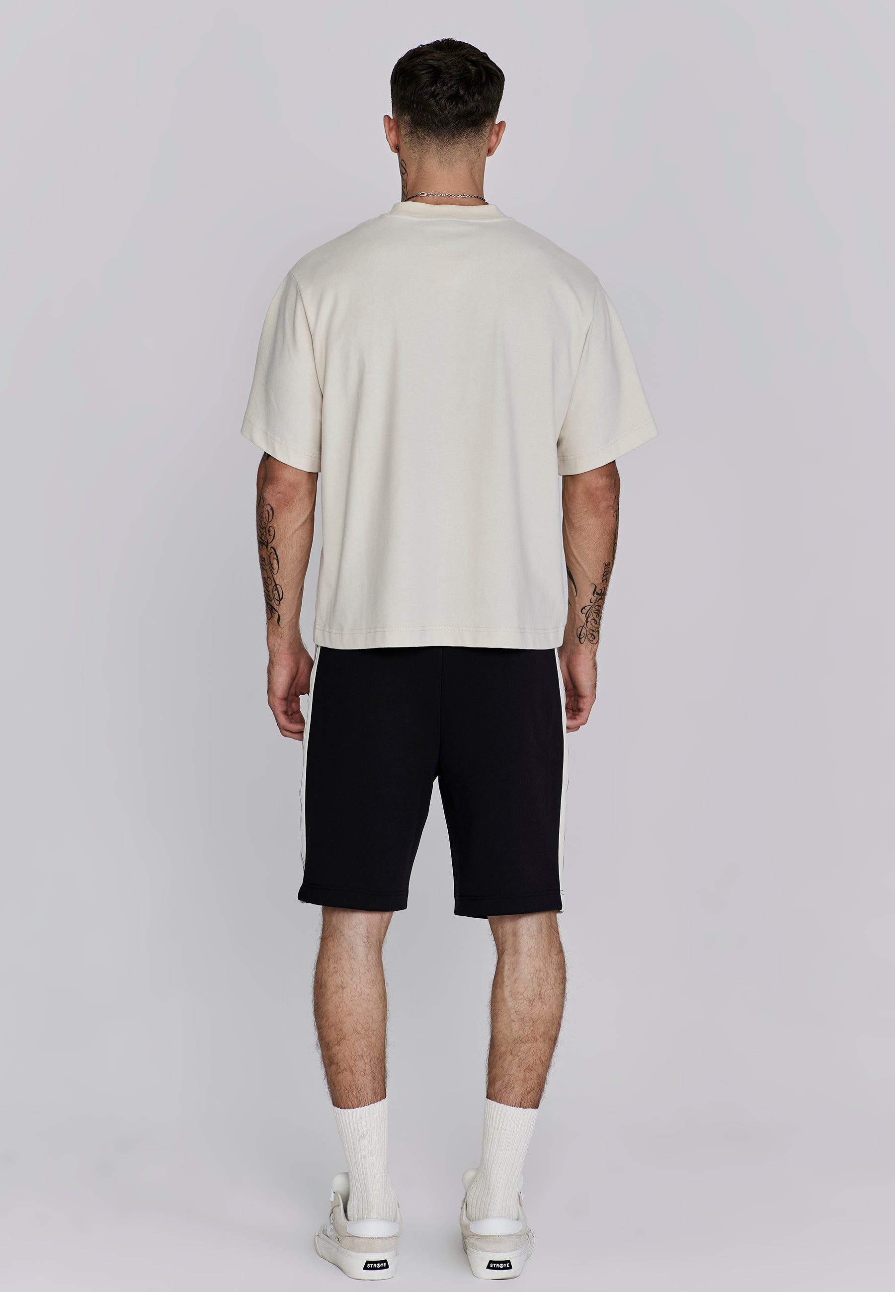 Graphic T-shirt in ecru T-shirts SikSilk