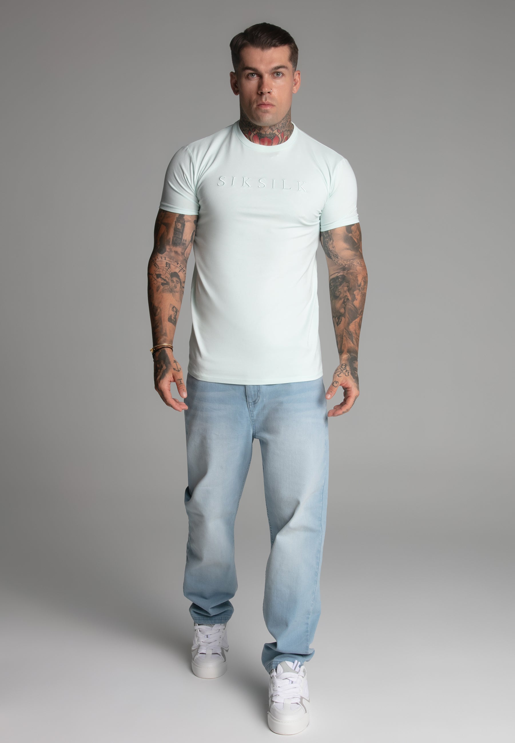 Muscle Fit T-Shirt in Green T-Shirts SikSilk