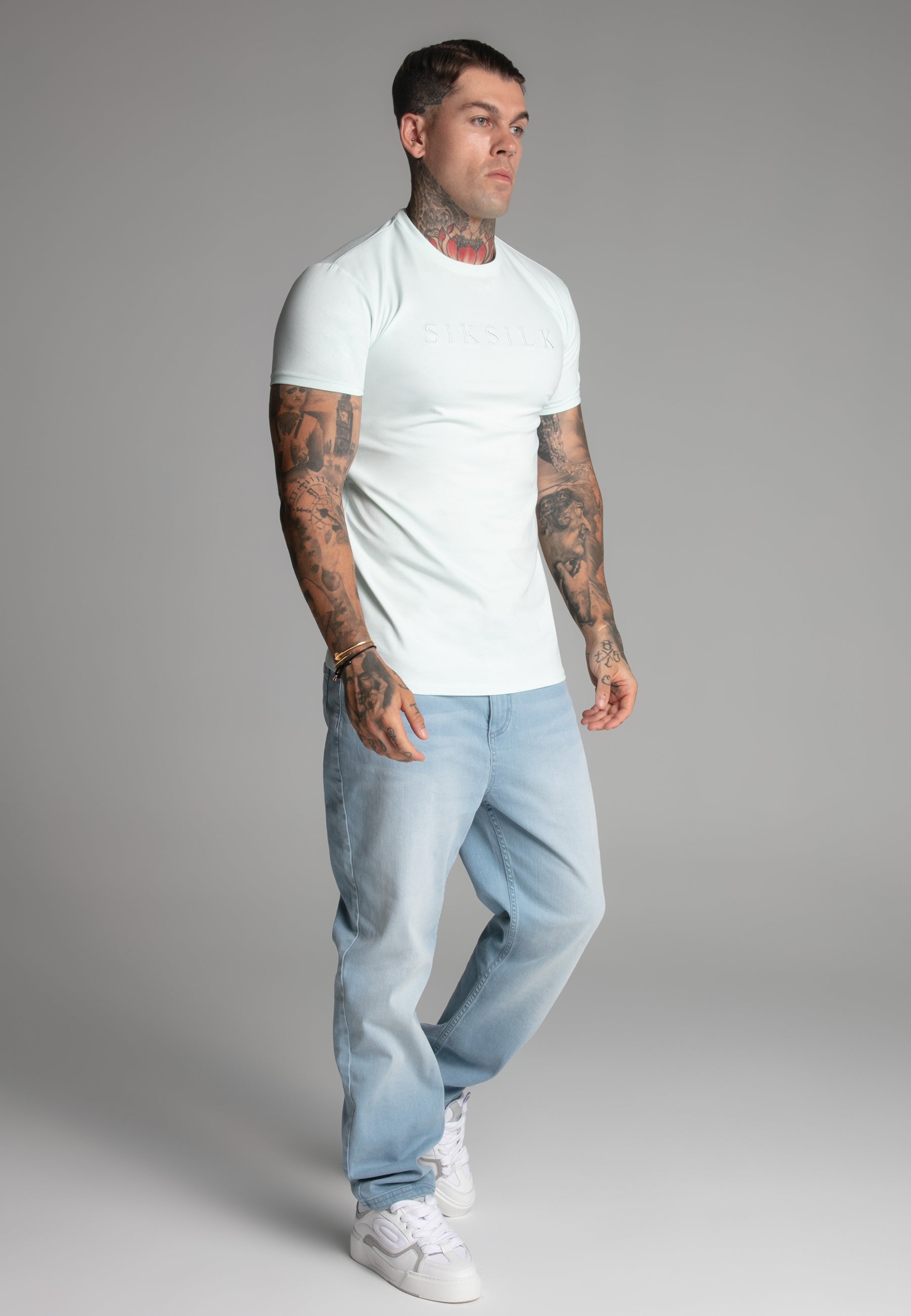Muscle Fit T-Shirt in Green T-Shirts SikSilk