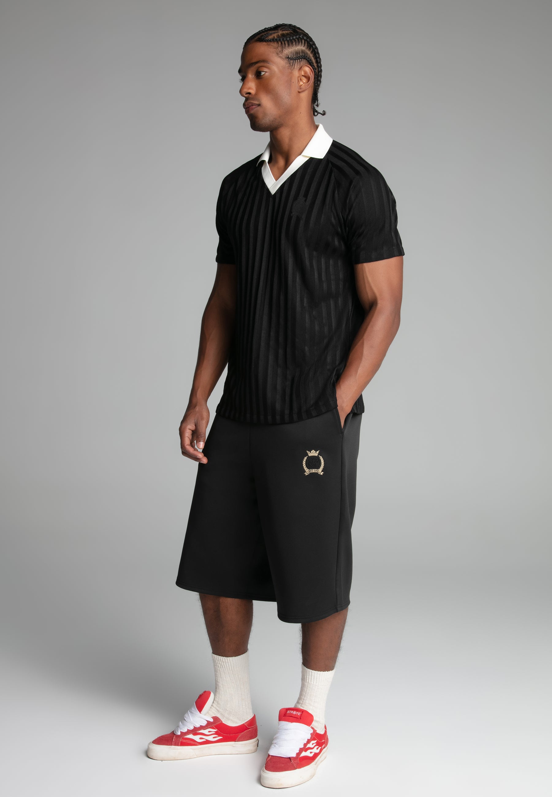 Polo T-Shirt in Black T-Shirts SikSilk
