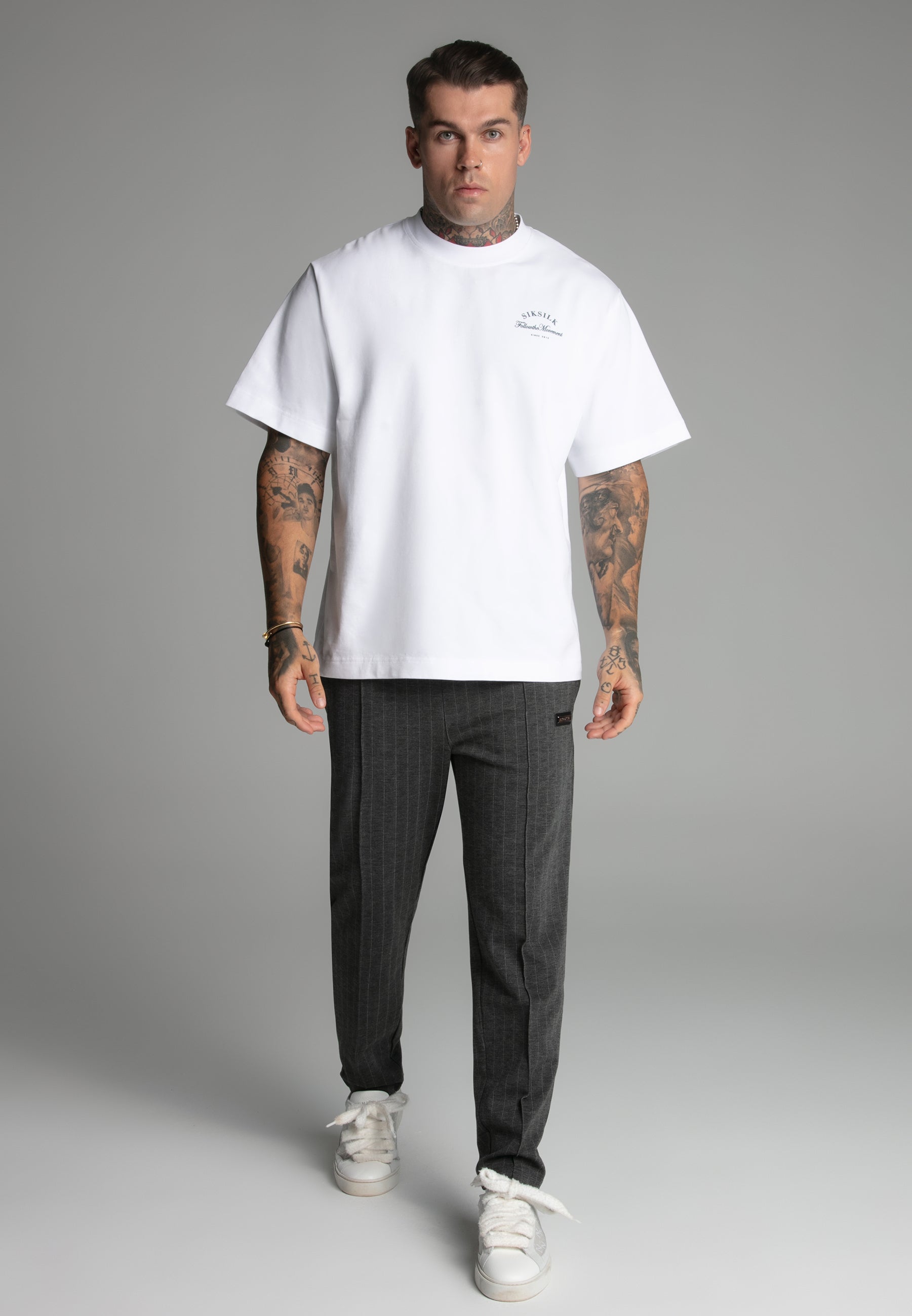 Logo T-Shirt in White T-Shirts SikSilk