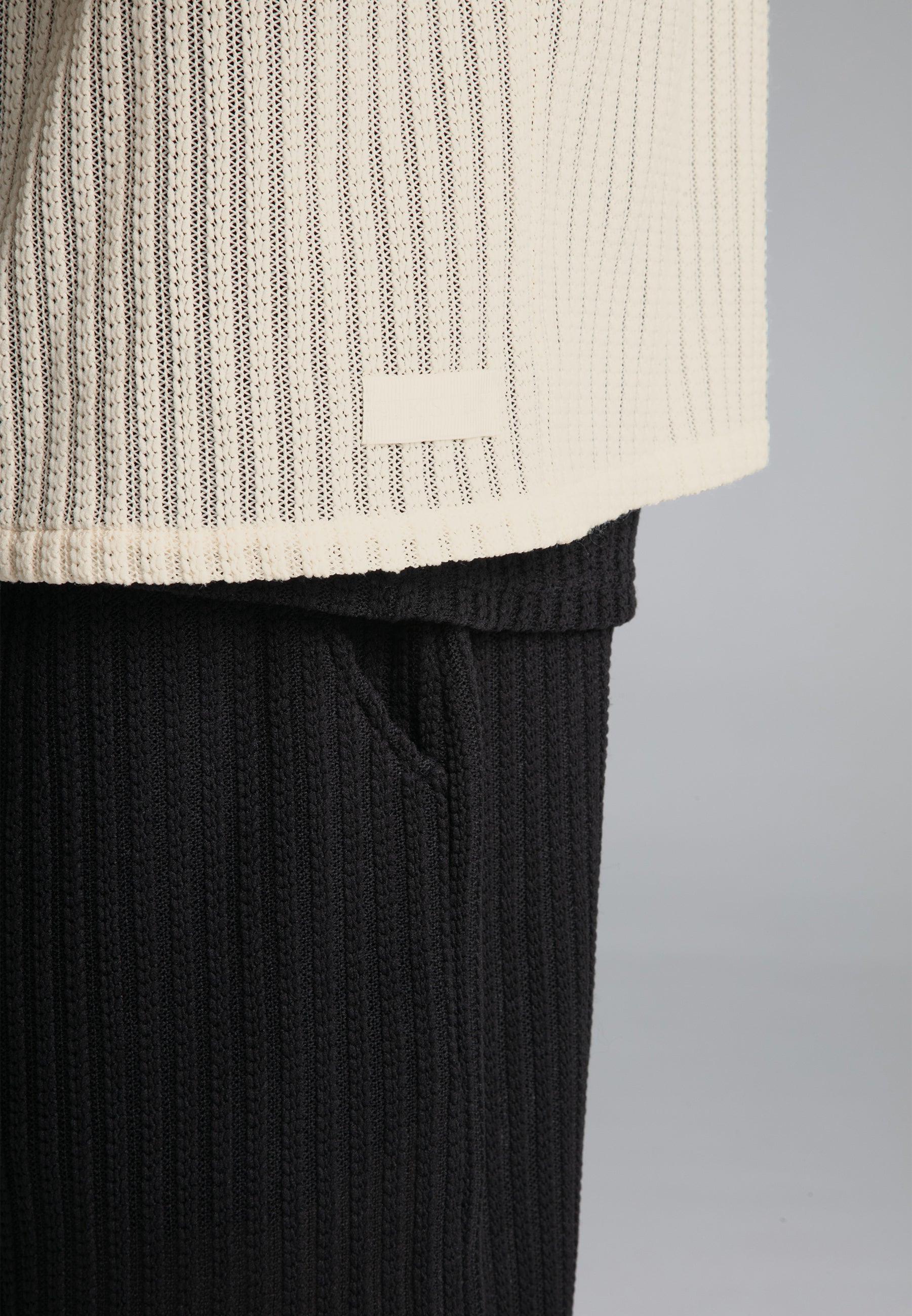 Textured Resort Shirt in Ecru Shirts SikSilk