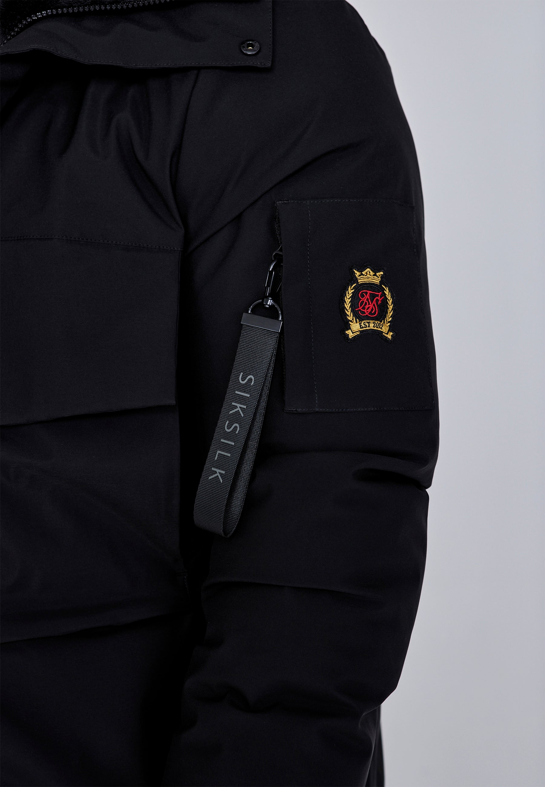 Parka in Black Jackets SikSilk