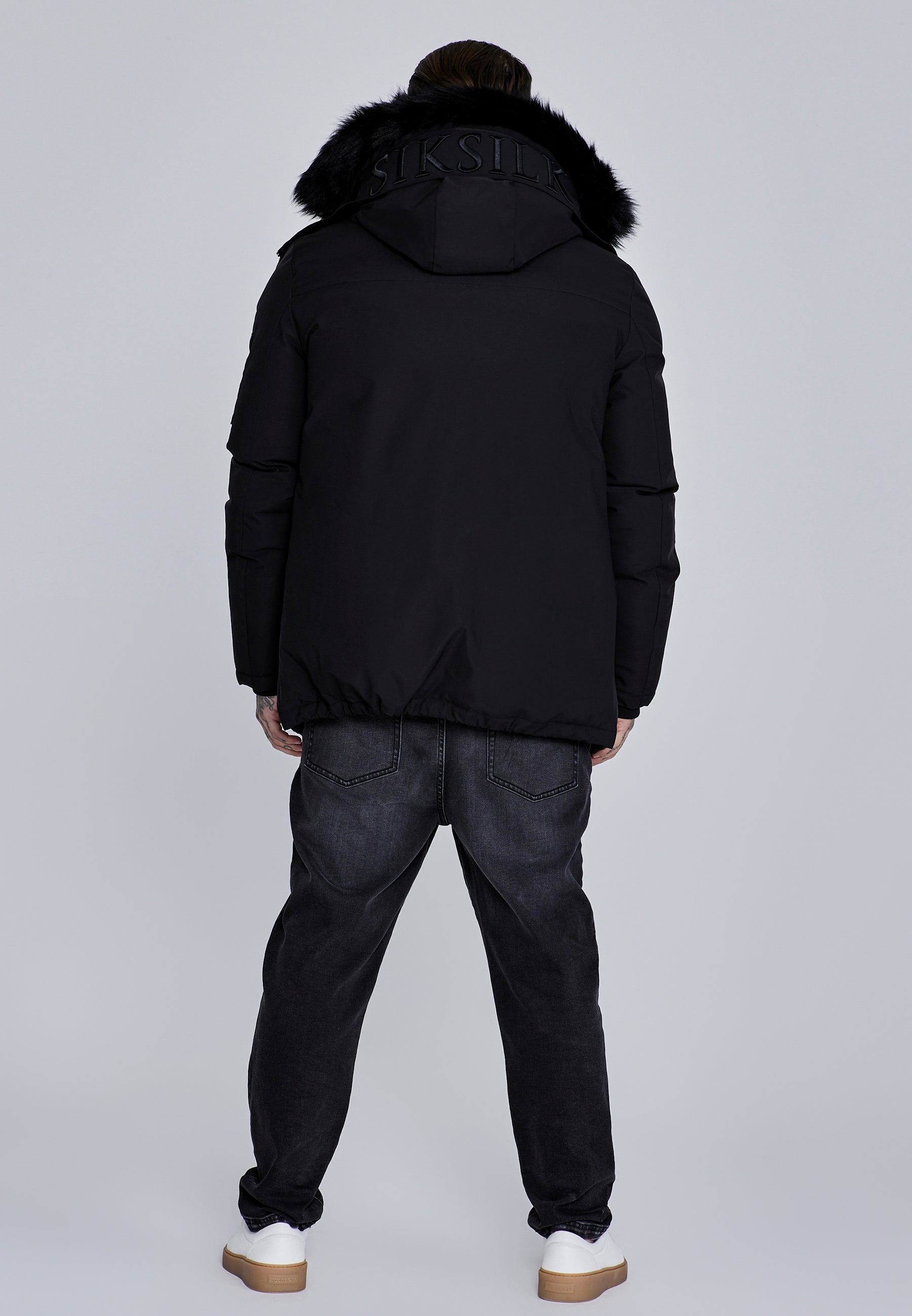 Parka in Black Jackets SikSilk