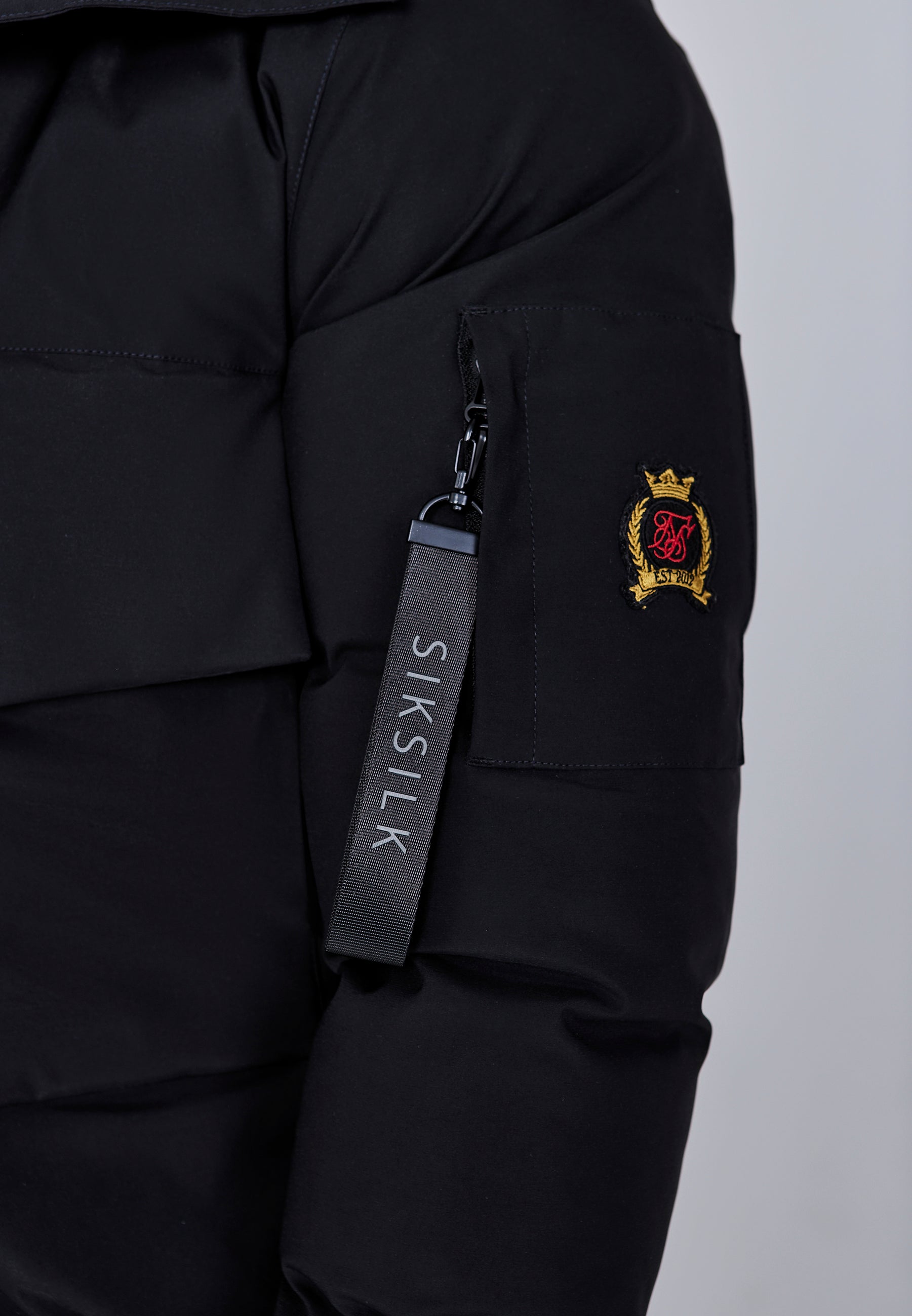 Hooded Bomber Jacket in Black Jackets SikSilk