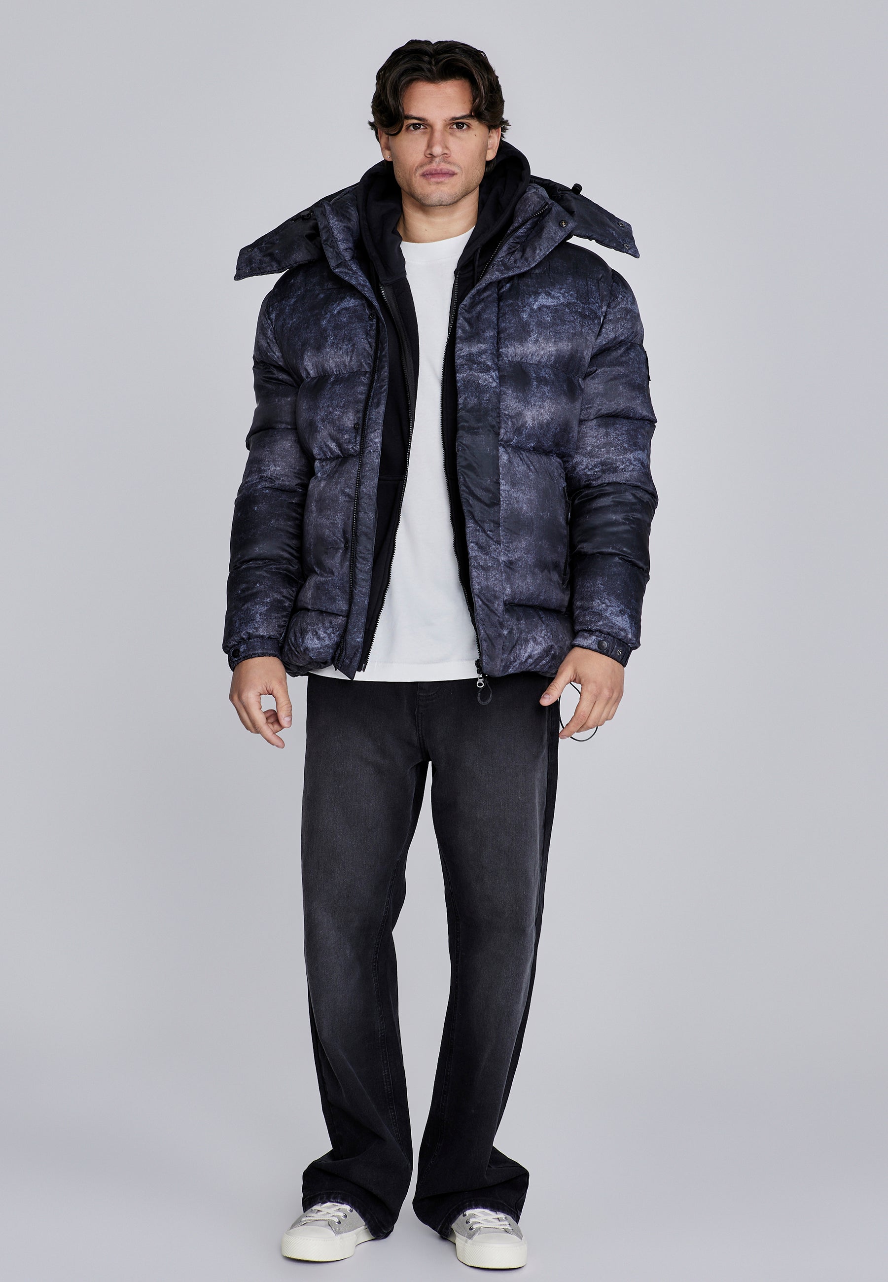 Puffer Jacket in Dark Grey Jackets SikSilk