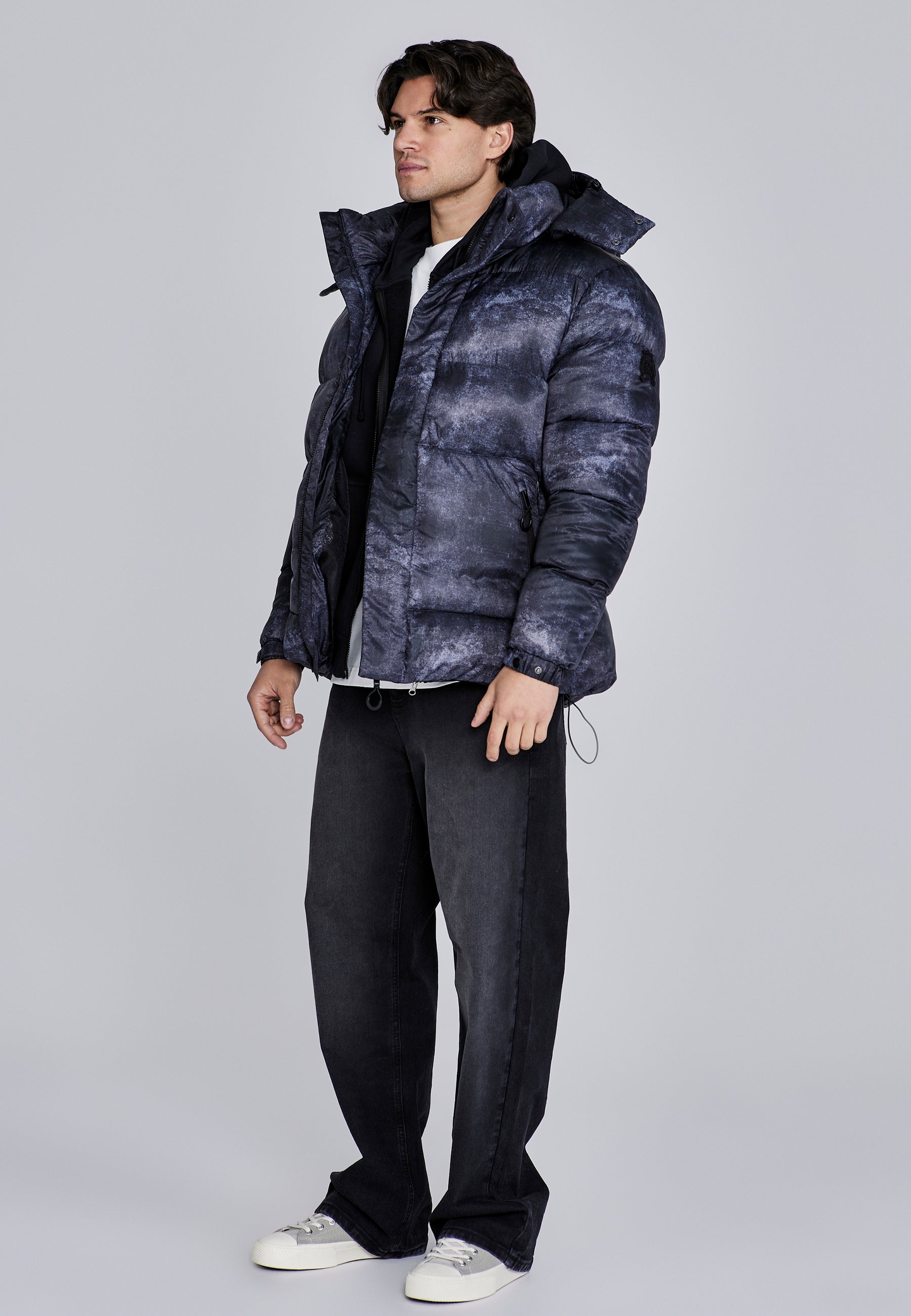Puffer Jacket in Dark Grey Jackets SikSilk