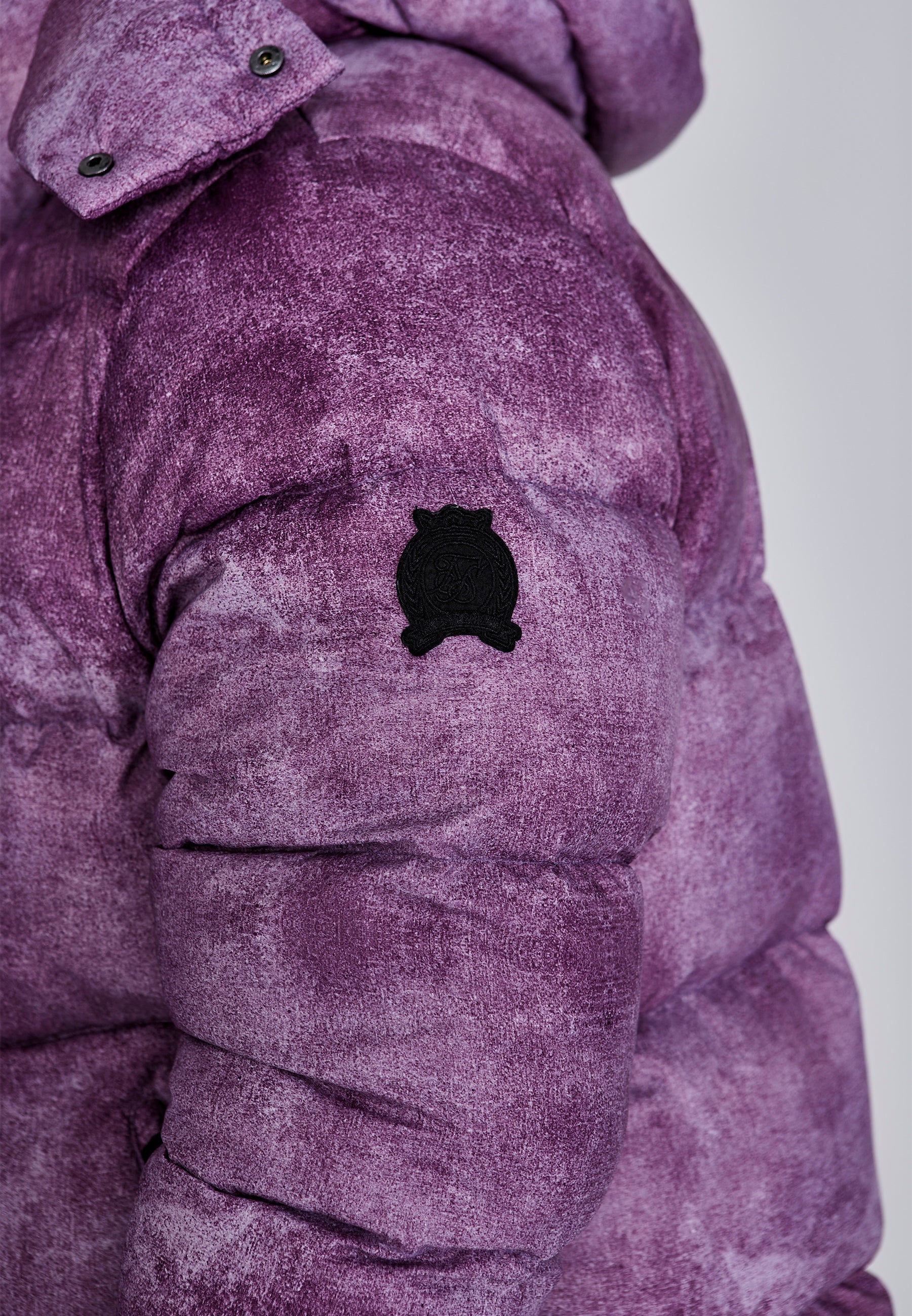 Puffer Jacket in Burgundy Jackets SikSilk