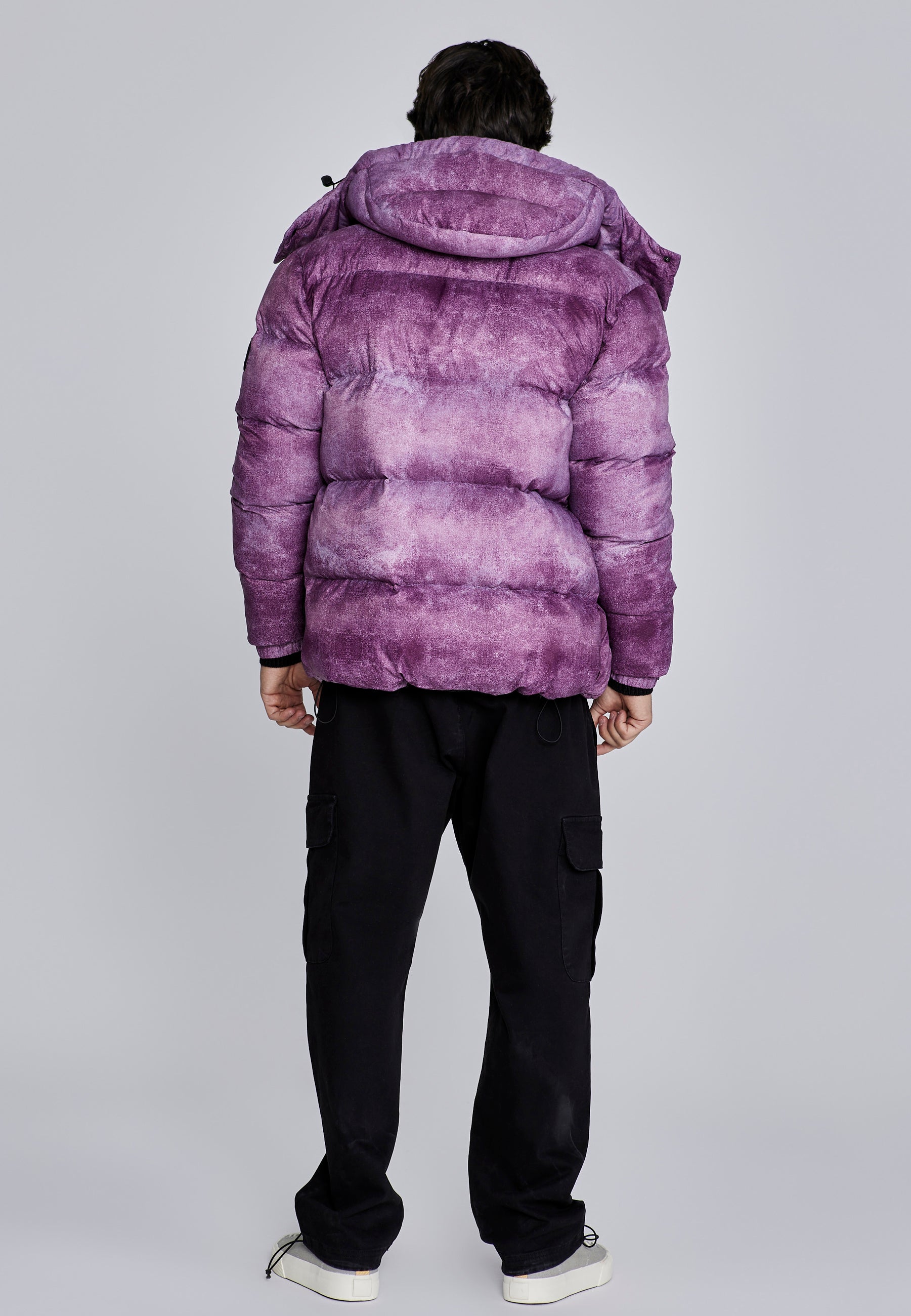 Puffer Jacket in Burgundy Jackets SikSilk