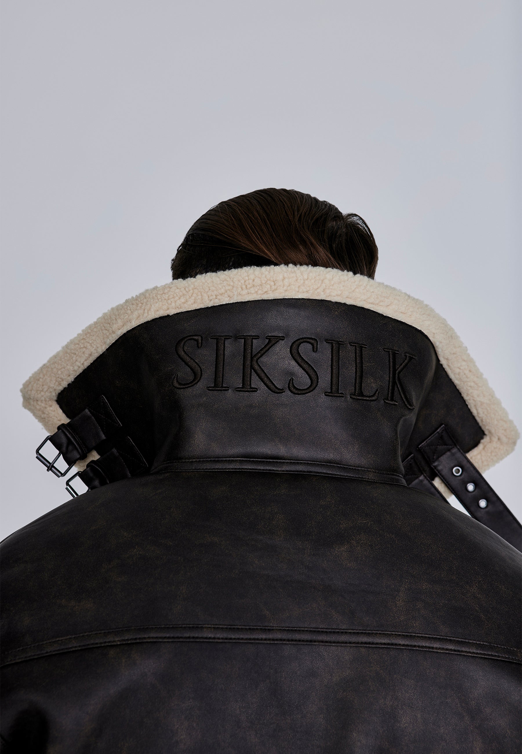 Aviator Jacket in Brown Jackets SikSilk