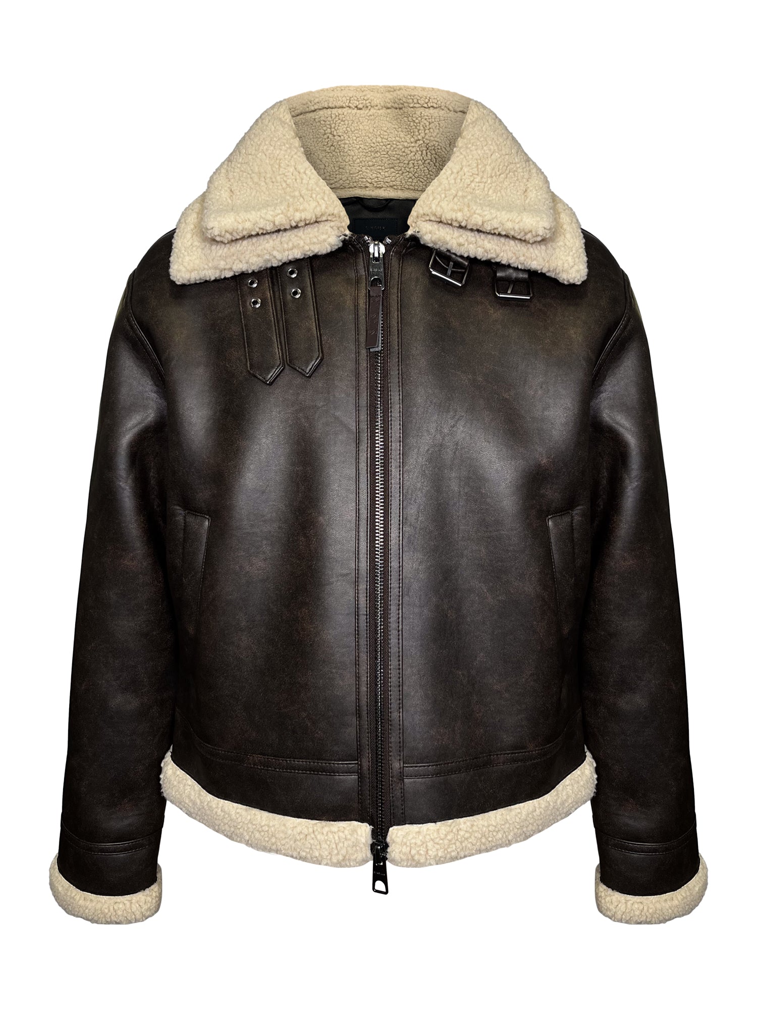 Aviator Jacket in Brown Jackets SikSilk