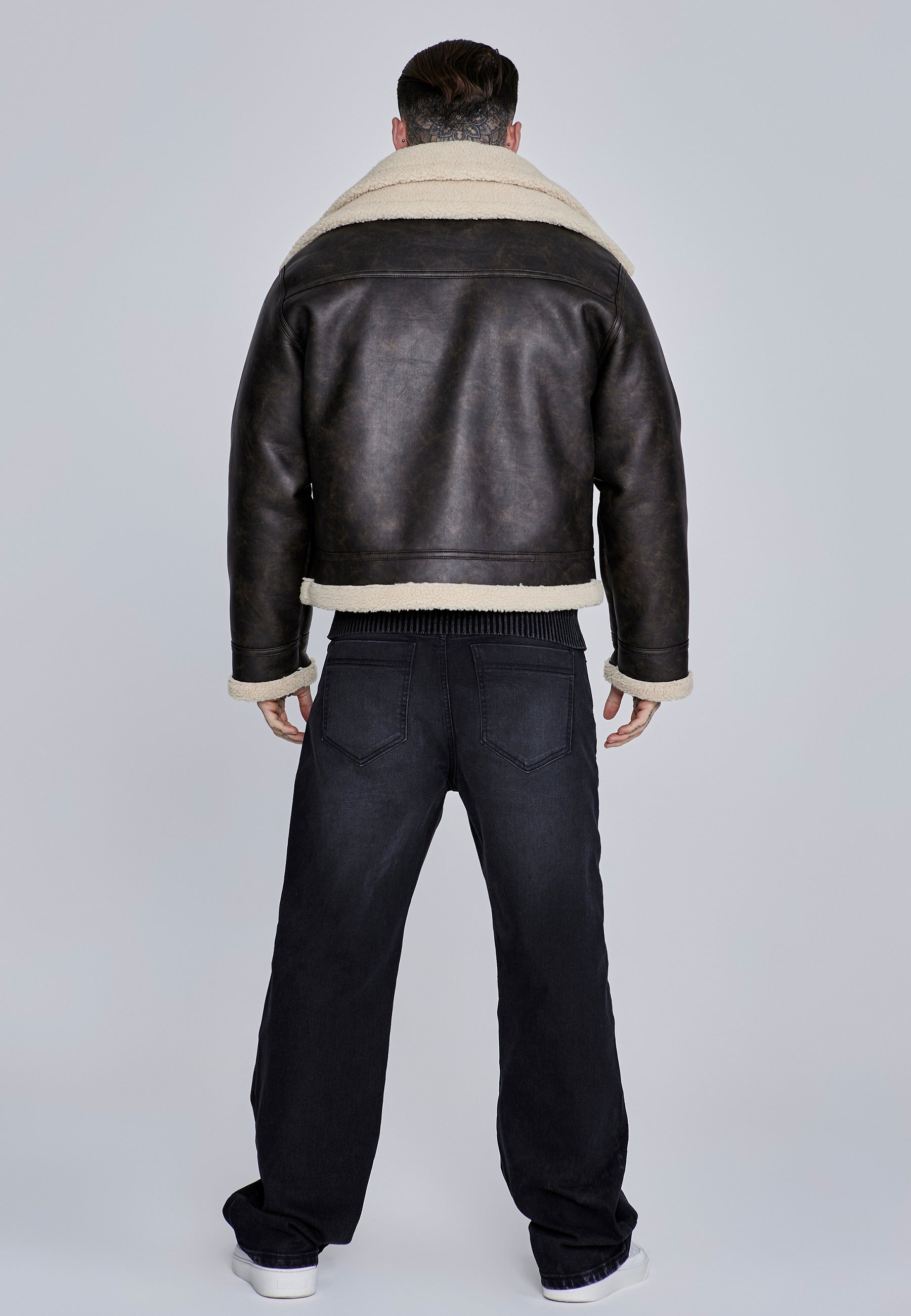 Aviator Jacket in Brown Jackets SikSilk